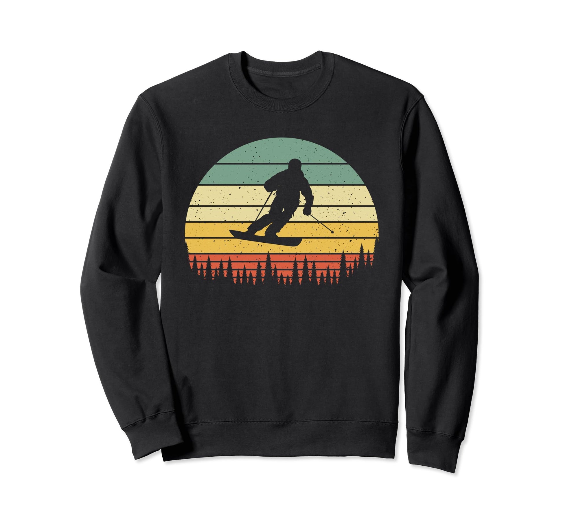 Ski Sunset Skier Skiing Dad Ski Sweatshirt - Fun Novelty Design Men Women - T-Shirt, Sweatshirt, Hoodie