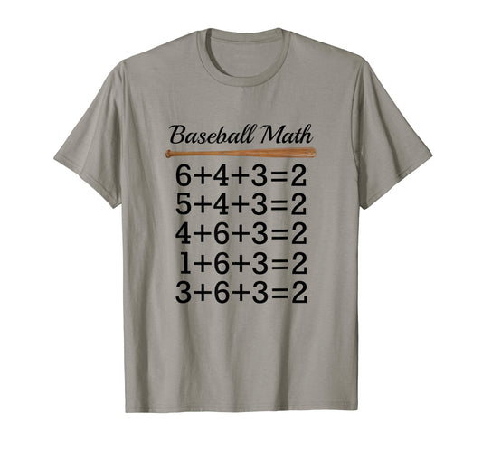 Baseball Math Double Play Baseball Scorer T-Shirt - Minimalist Print Unisex - T-Shirt, Sweatshirt, Hoodie