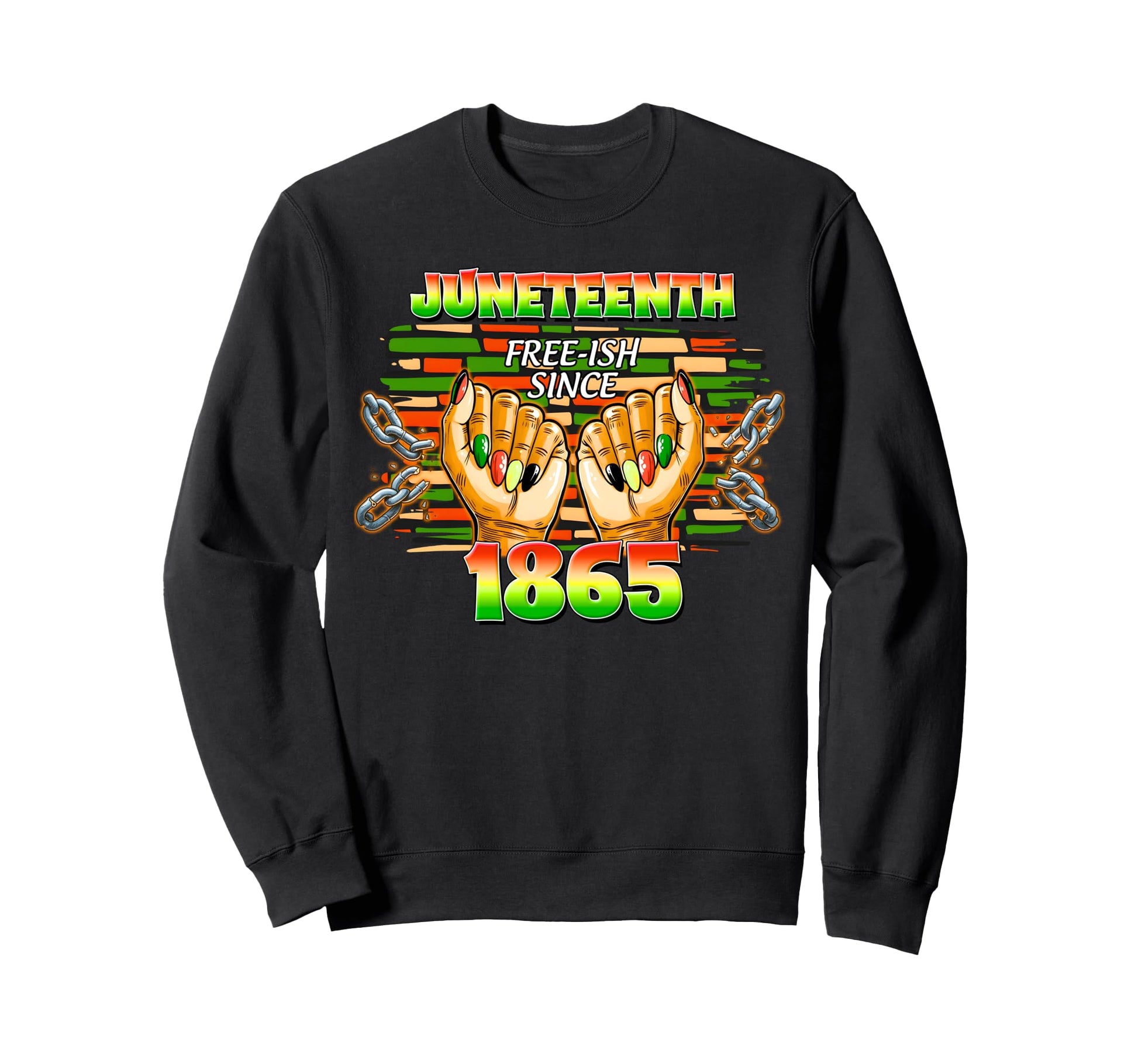 Juneteenth Melanin Black Dad Brown Sweatshirt - Graphic Print for Adults - T-Shirt, Sweatshirt, Hoodie
