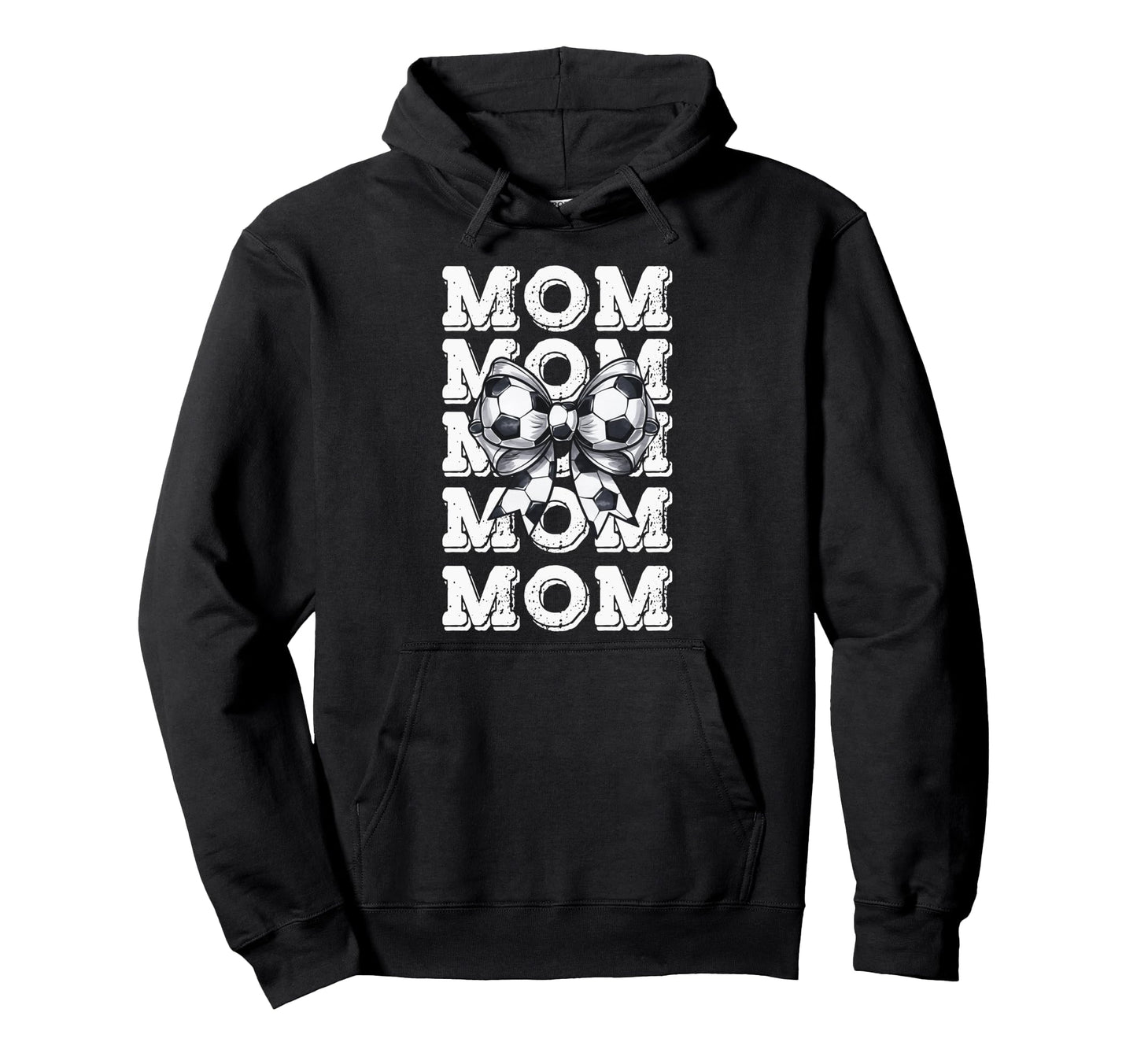 Coquette Soccer Bow Mom Sister Grandma Hoodie - Graphic Print for Adults - T-Shirt, Sweatshirt, Hoodie