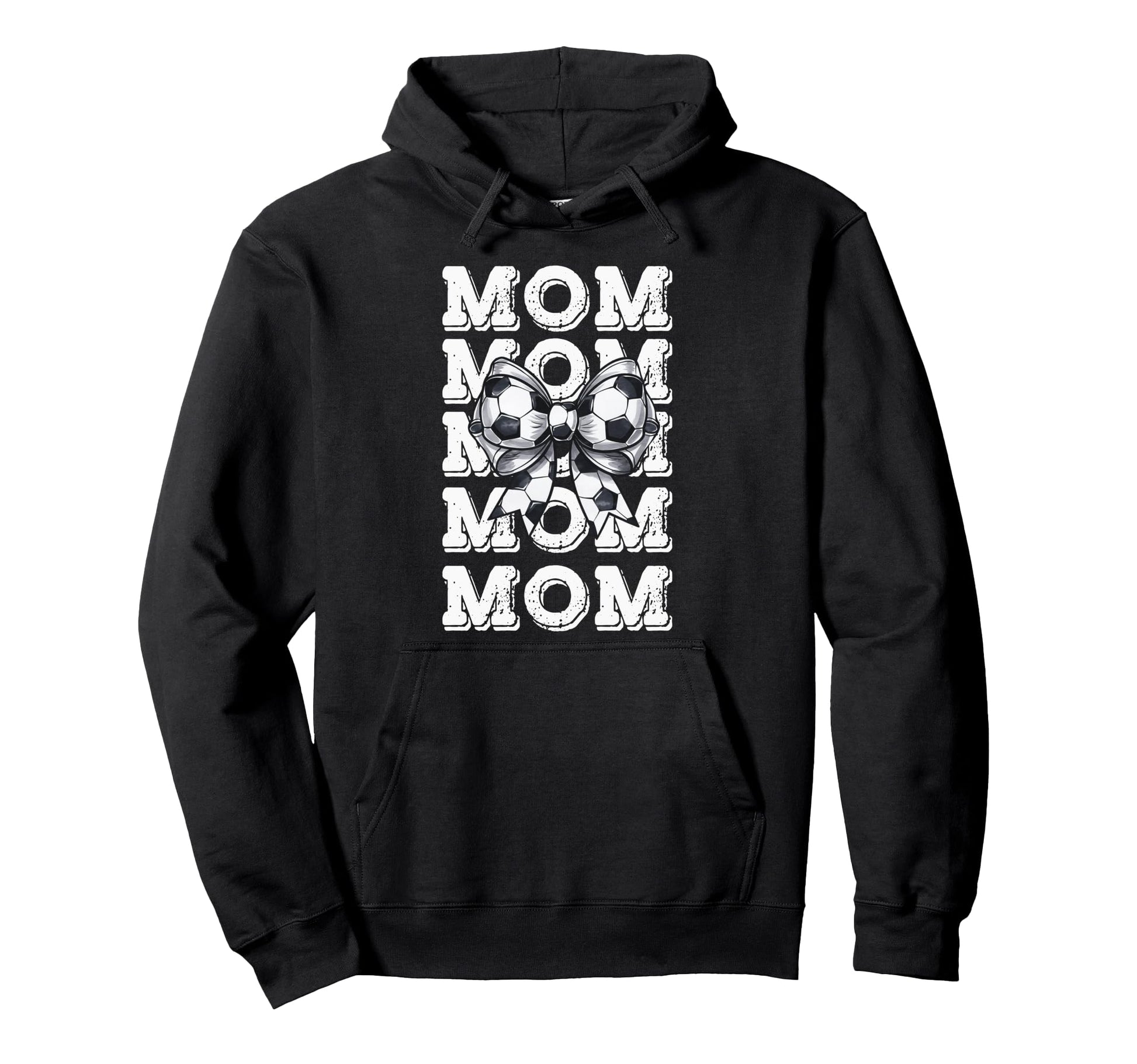 Coquette Soccer Bow Mom Sister Grandma Hoodie - Graphic Print for Adults - T-Shirt, Sweatshirt, Hoodie