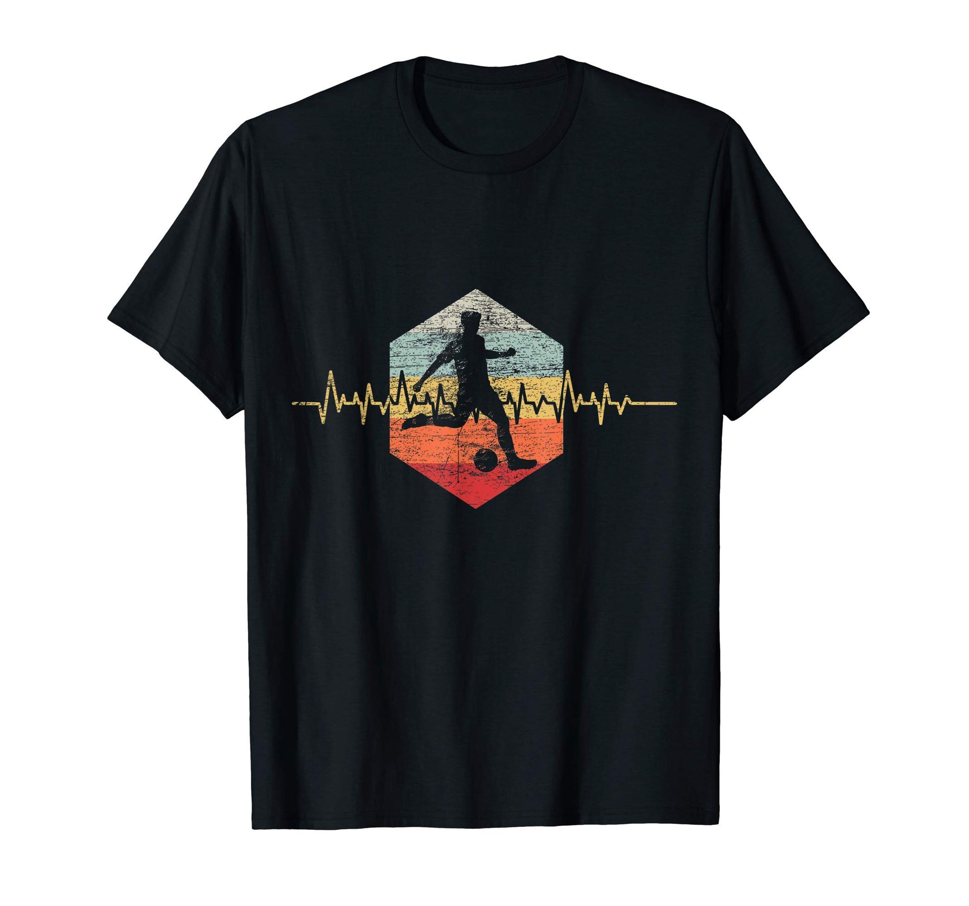 Soccer Player Heartbeat Soccer T-Shirt - Novelty Apparel Unisex - T-Shirt, Sweatshirt, Hoodie