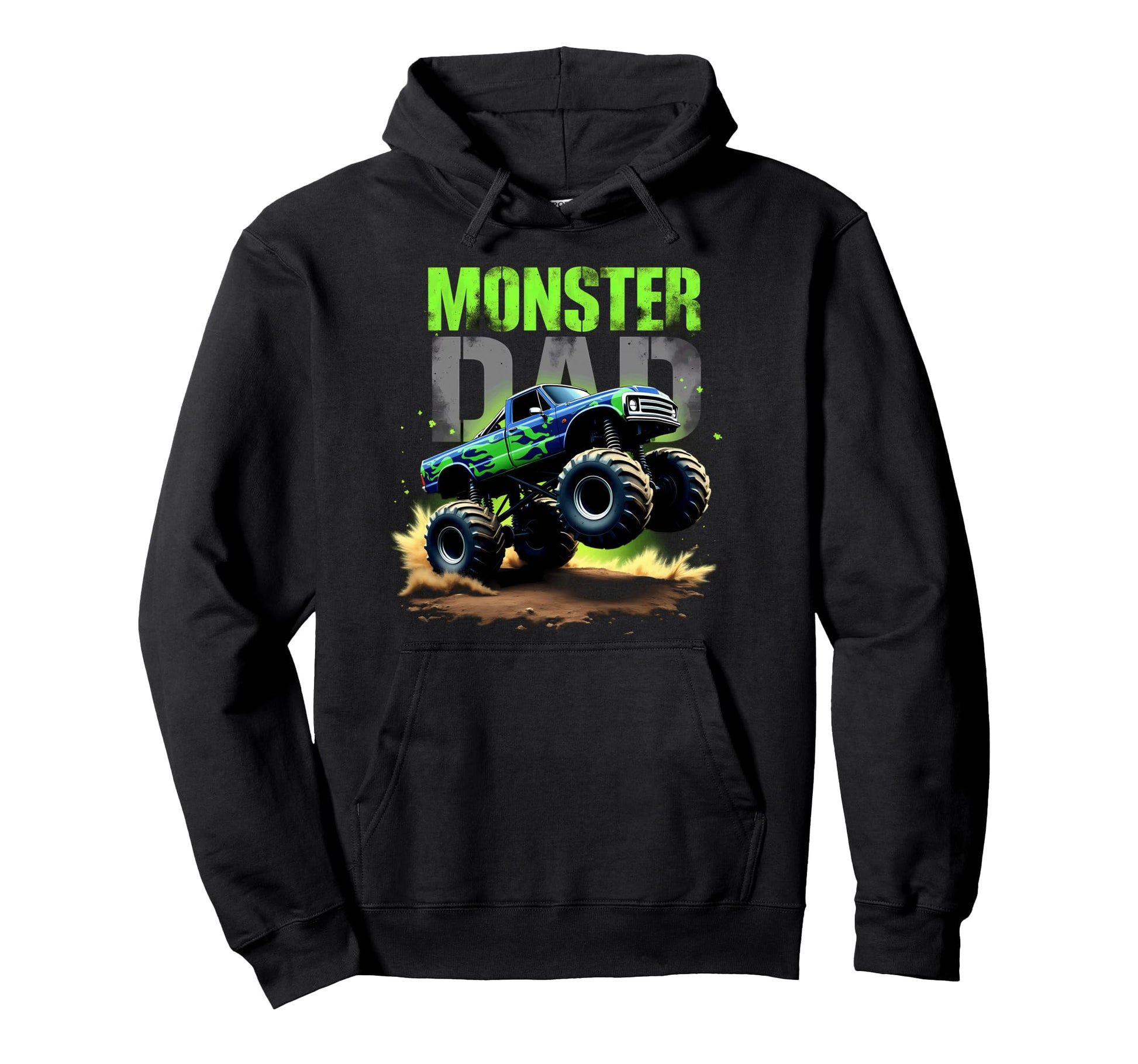 Monster Truck Dad Papa Birthday Hoodie - Casual Everyday Wear for Adults - T-Shirt, Sweatshirt, Hoodie