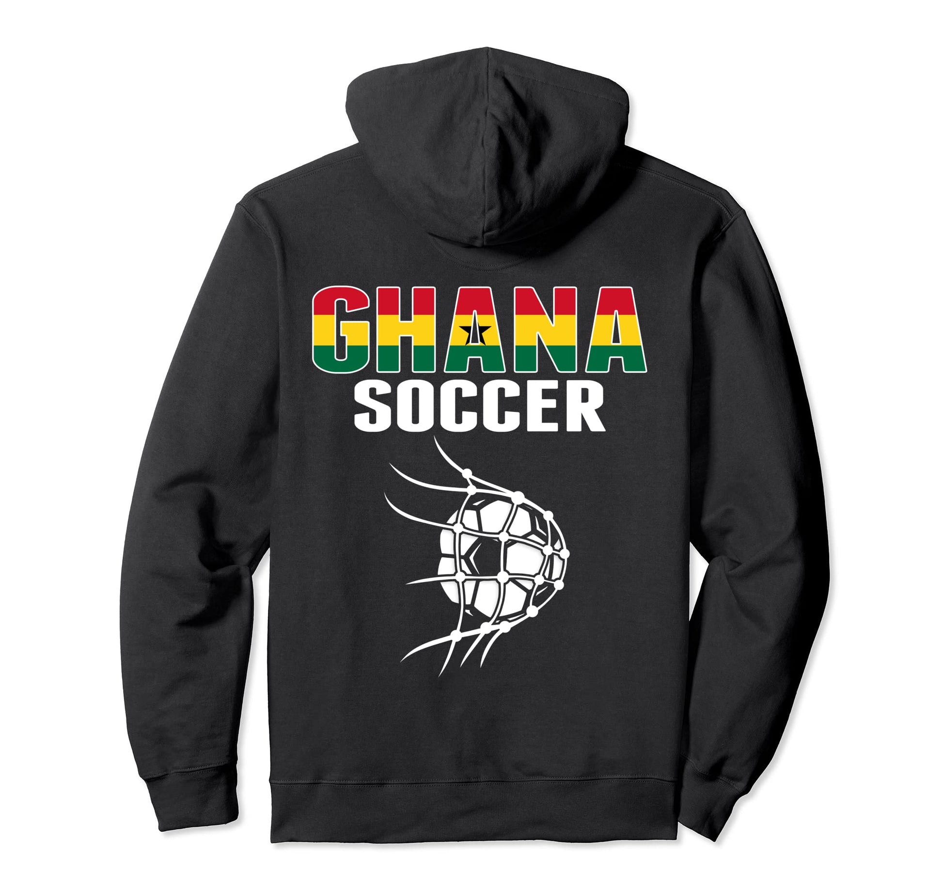 Ghana Soccer Ball Net Goal Ghanian Hoodie - Minimalist Print Unisex - T-Shirt, Sweatshirt, Hoodie