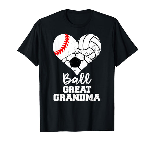 Ball Great Grandma Heart Baseball T-Shirt - Aesthetic Graphic Unisex - T-Shirt, Sweatshirt, Hoodie
