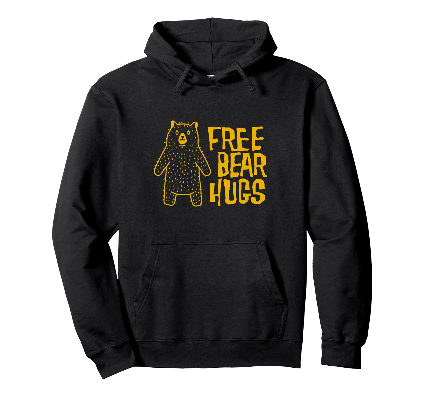 Free Bear Hugs Rugged Doodle Bear Hoodie - Aesthetic Graphic for Adults - T-Shirt, Sweatshirt, Hoodie