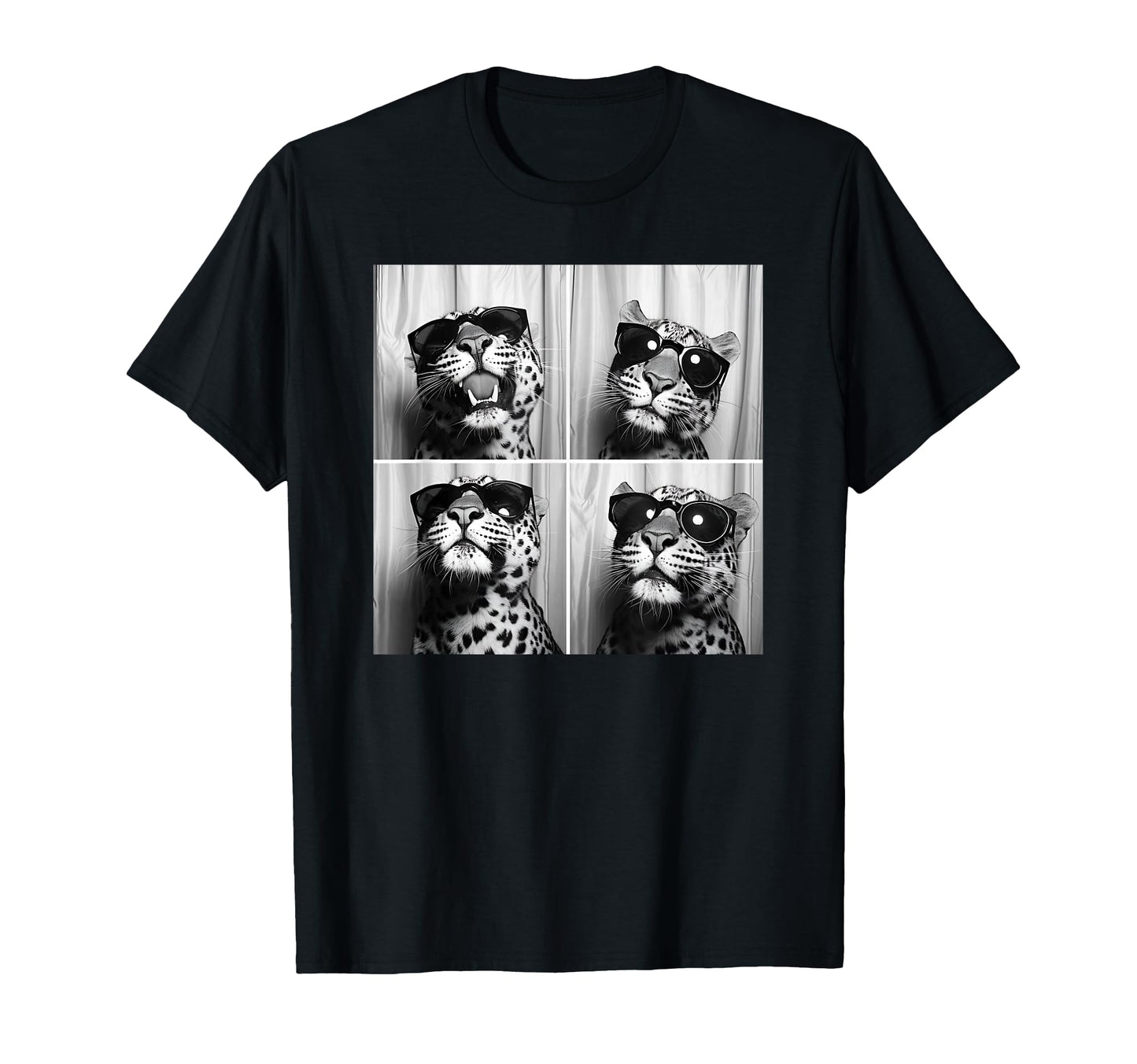 Leopard Face Wearing Sunglasses Funny T-Shirt - Graphic Print Unisex - T-Shirt, Sweatshirt, Hoodie