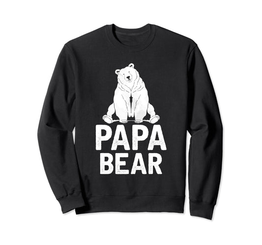 Bear Family Papa Dad Daddy Animal Papa Sweatshirt - Trendy Graphic Unisex - T-Shirt, Sweatshirt, Hoodie