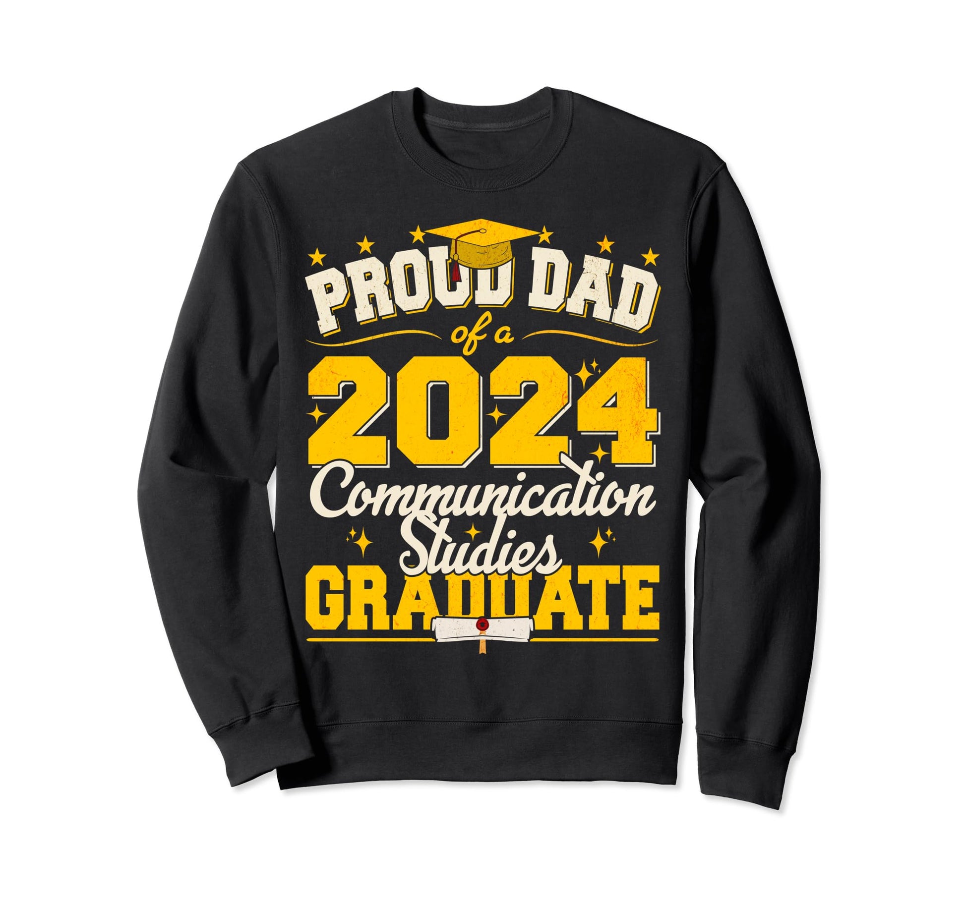 Proud Dad 2024 Communication Sweatshirt - Aesthetic Graphic for Adults - T-Shirt, Sweatshirt, Hoodie