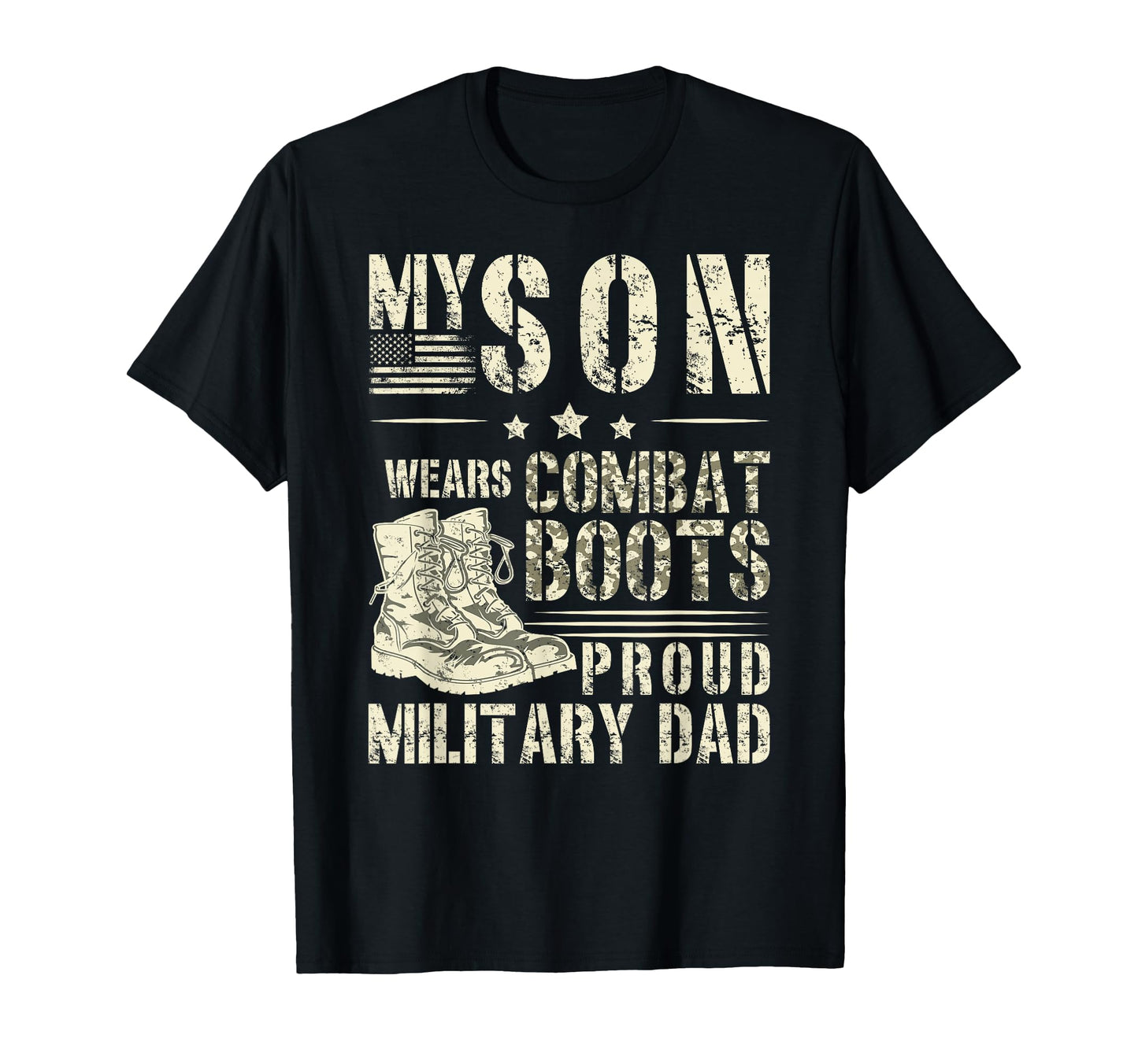 Proud Military Dad Military Father T-Shirt - Graphic Print Men Women - T-Shirt, Sweatshirt, Hoodie