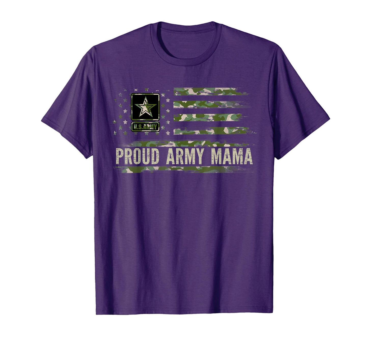 Proud Army Mama Camo American Flag T-Shirt - Trendy Graphic for Adults - T-Shirt, Sweatshirt, Hoodie