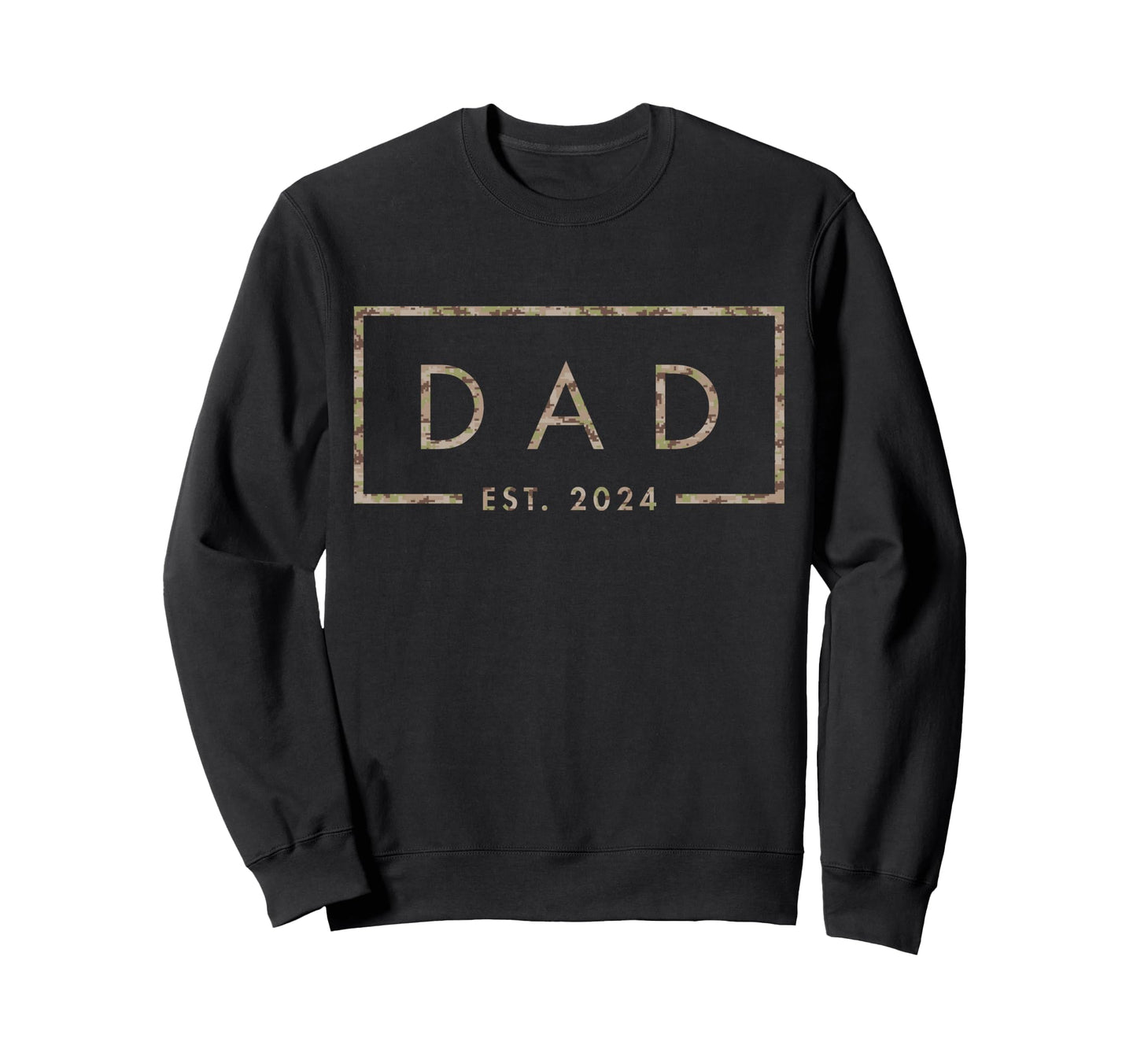 Camo Dad Est 2024 Fathers Day New Sweatshirt - Streetwear Style for Adults - T-Shirt, Sweatshirt, Hoodie