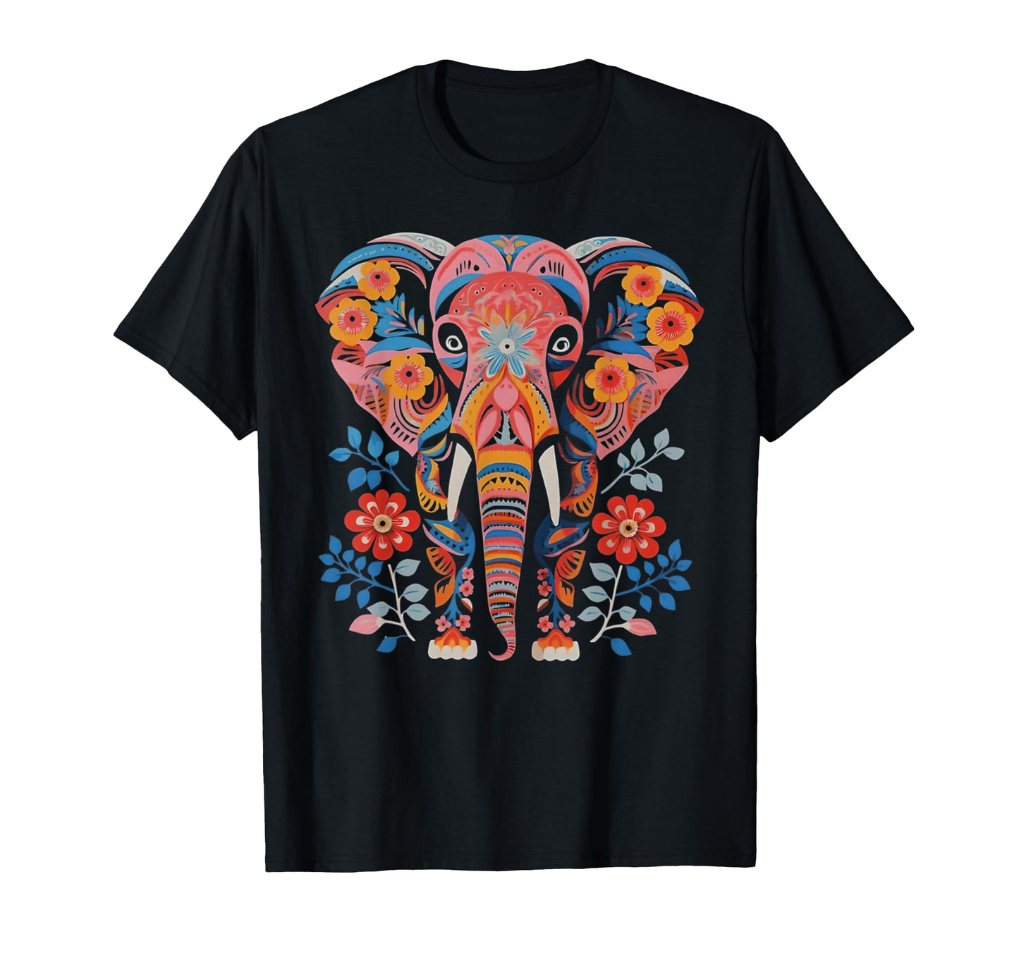 Flower Elephant Floral Mom Teens T-Shirt - Aesthetic Graphic Unisex - T-Shirt, Sweatshirt, Hoodie