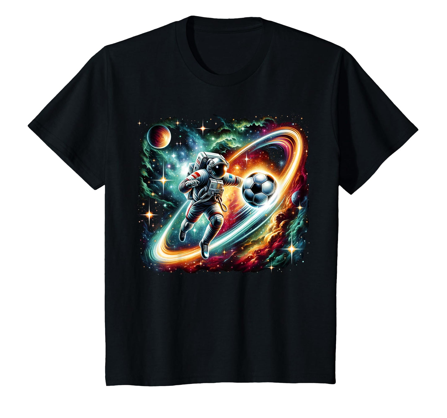 Funny Space Soccer Astronaut Soccer T-Shirt - Fun Novelty Design Men Women - T-Shirt, Sweatshirt, Hoodie