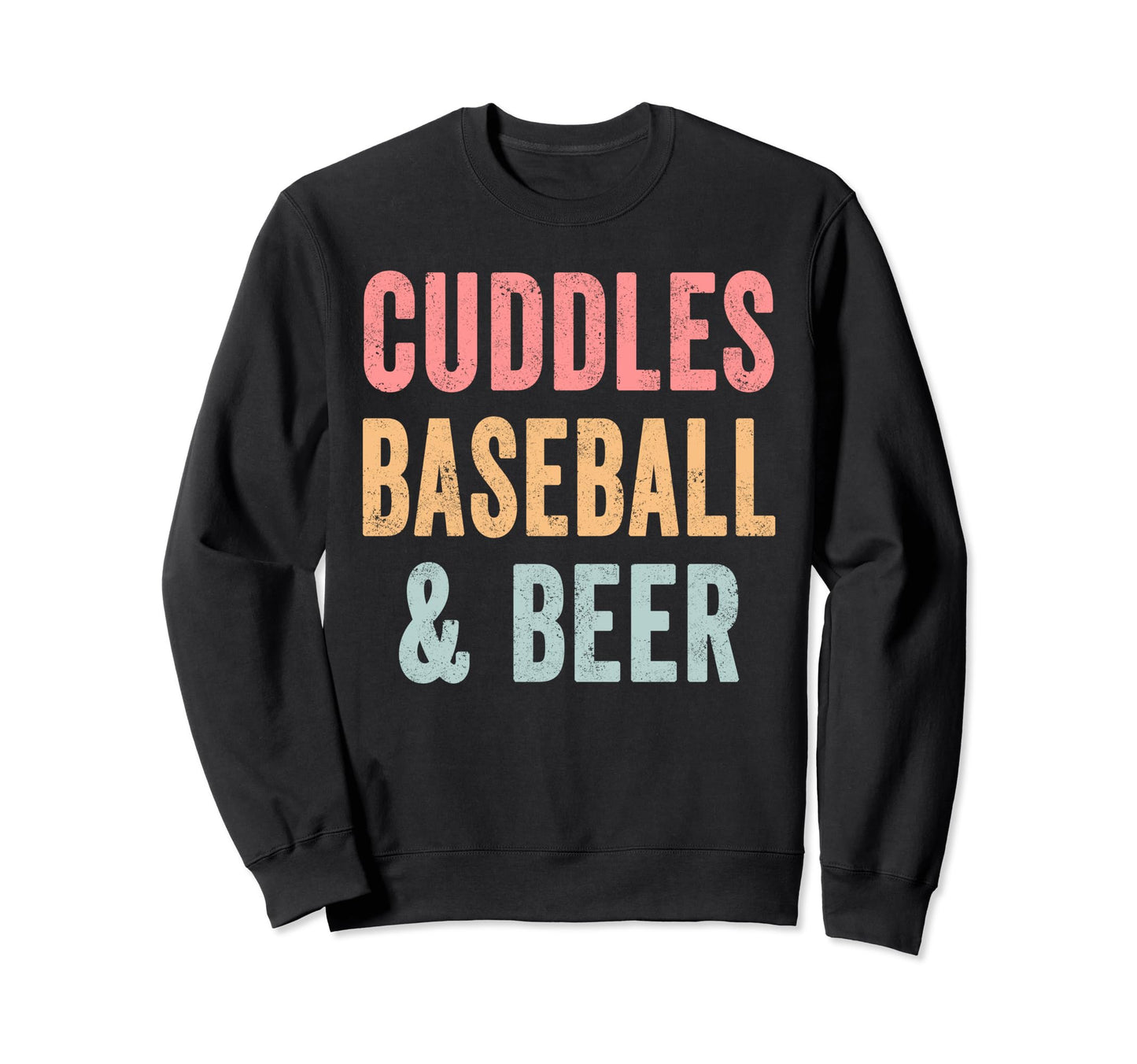 Funny Baseball Cuddles Baseball And Sweatshirt - Custom Art Print Unisex - T-Shirt, Sweatshirt, Hoodie