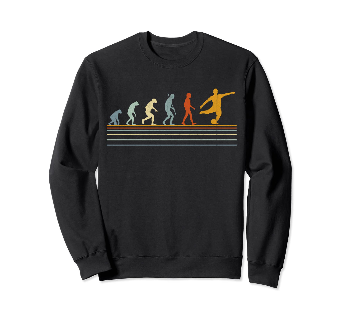 Funny Soccer Player Evolution Sweatshirt - Streetwear Style for Adults - T-Shirt, Sweatshirt, Hoodie