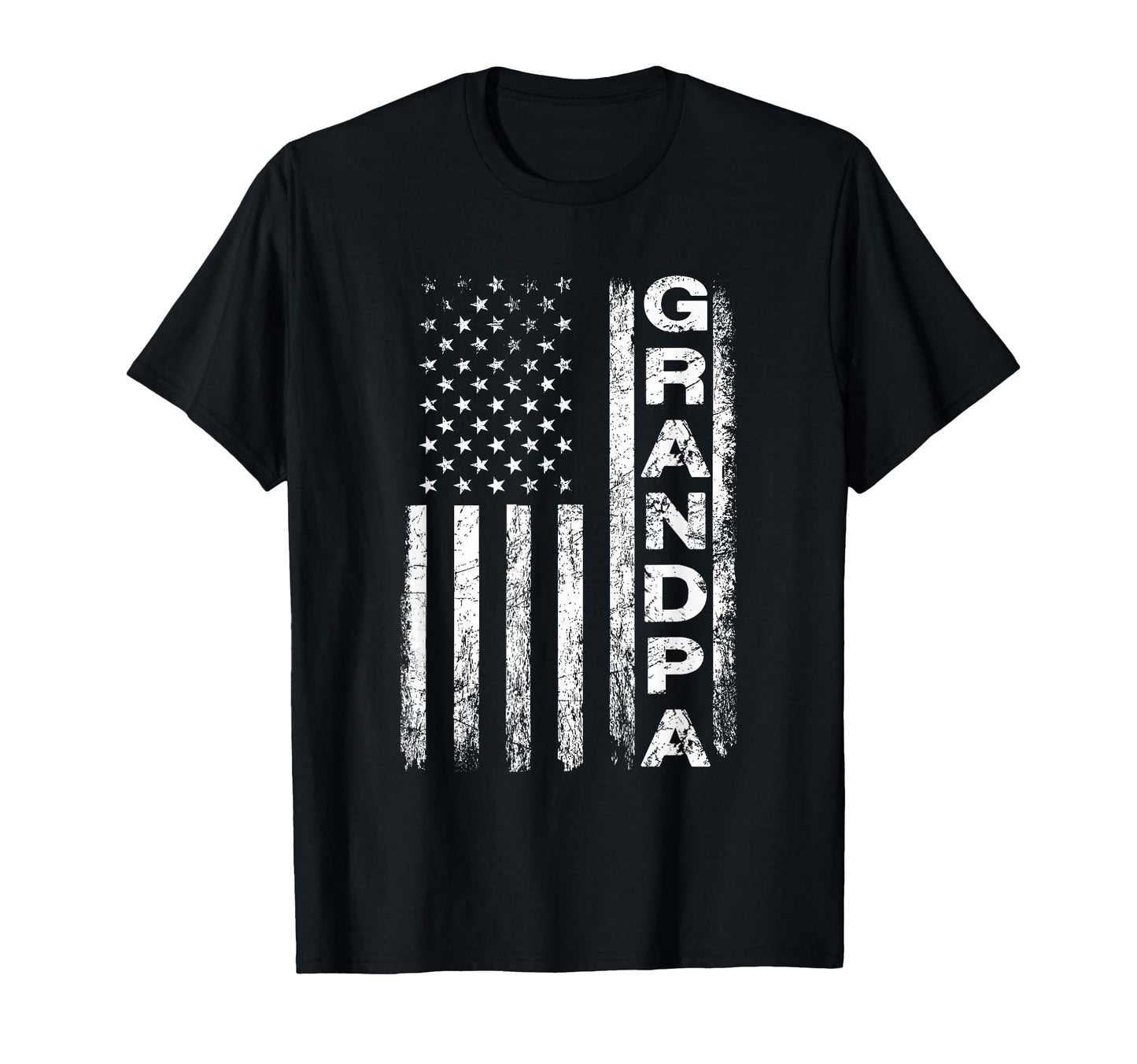 Grandpa American Flag Fathers Day T-Shirt - Casual Everyday Wear Men Women - T-Shirt, Sweatshirt, Hoodie