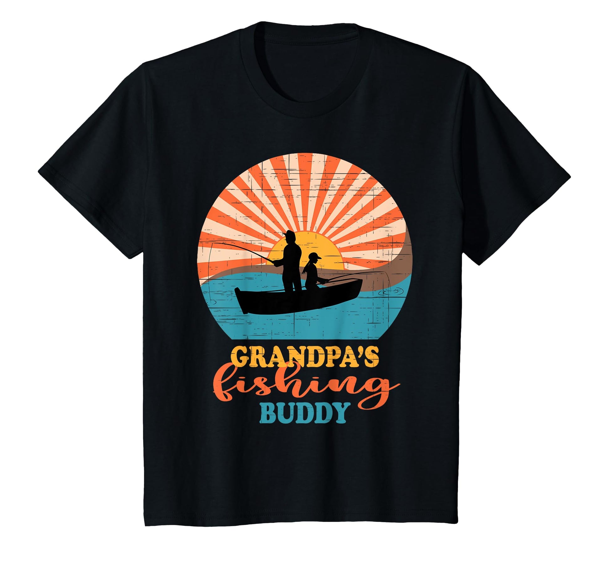 Fishing Grandpas Fishing Buddy T-Shirt - Casual Everyday Wear Men Women - T-Shirt, Sweatshirt, Hoodie