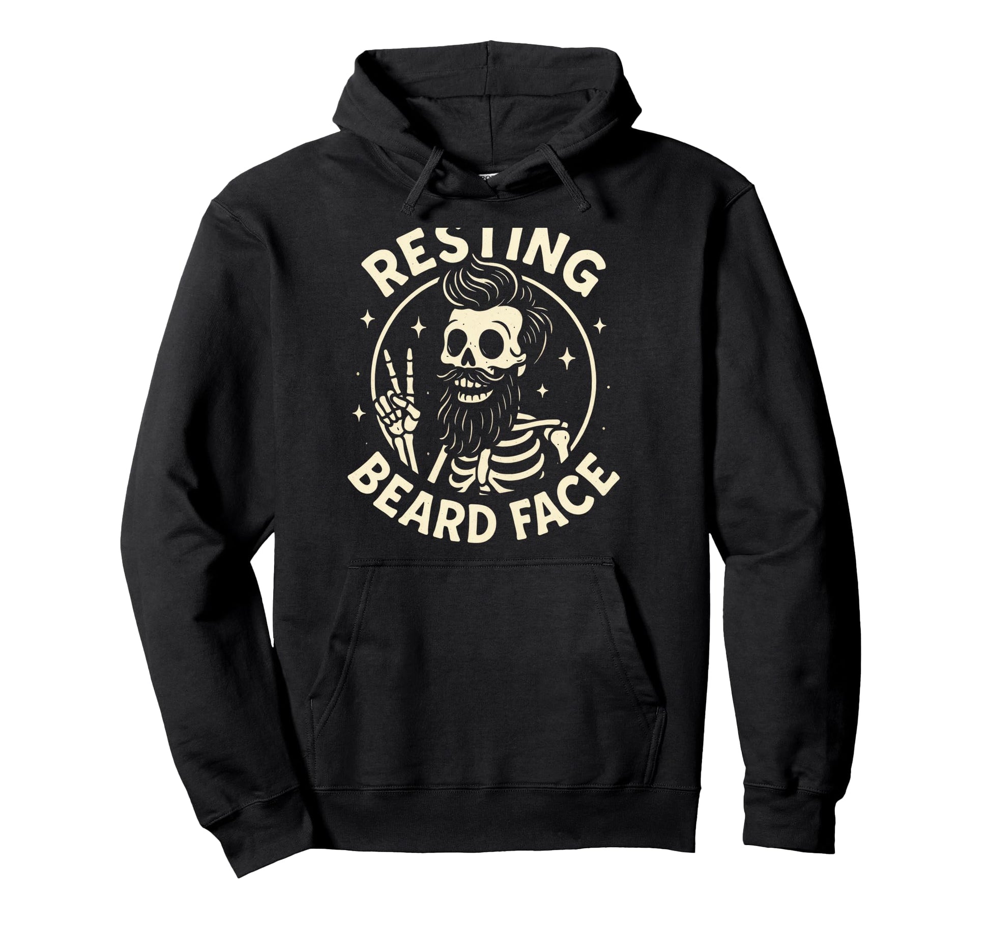 Resting Beard Face Funny Skeleton Dad Hoodie - Streetwear Style Unisex - T-Shirt, Sweatshirt, Hoodie