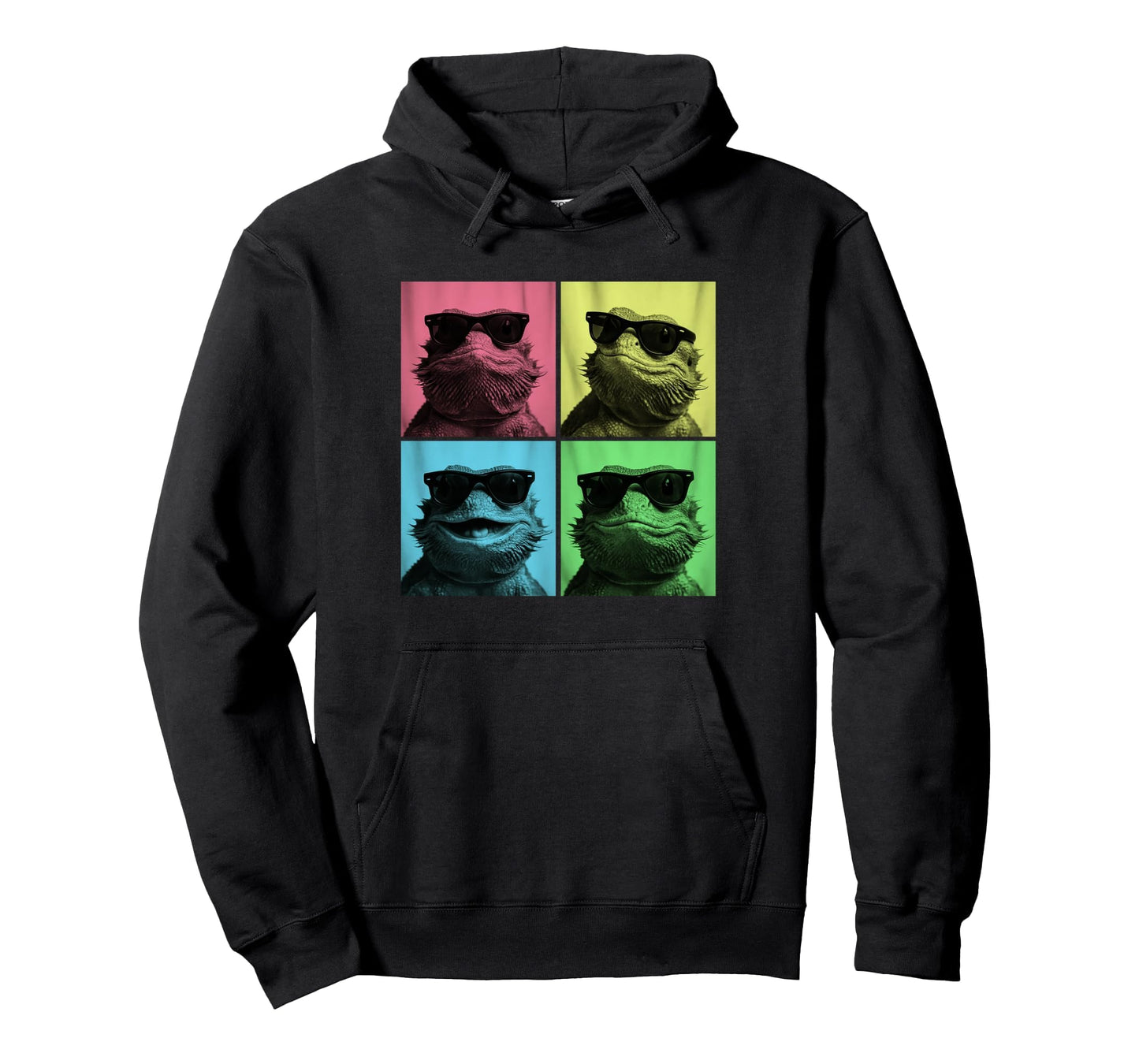 Bearded Dragon Pop Art Funny Lizard Lover Hoodie - Minimalist Print Unisex - T-Shirt, Sweatshirt, Hoodie