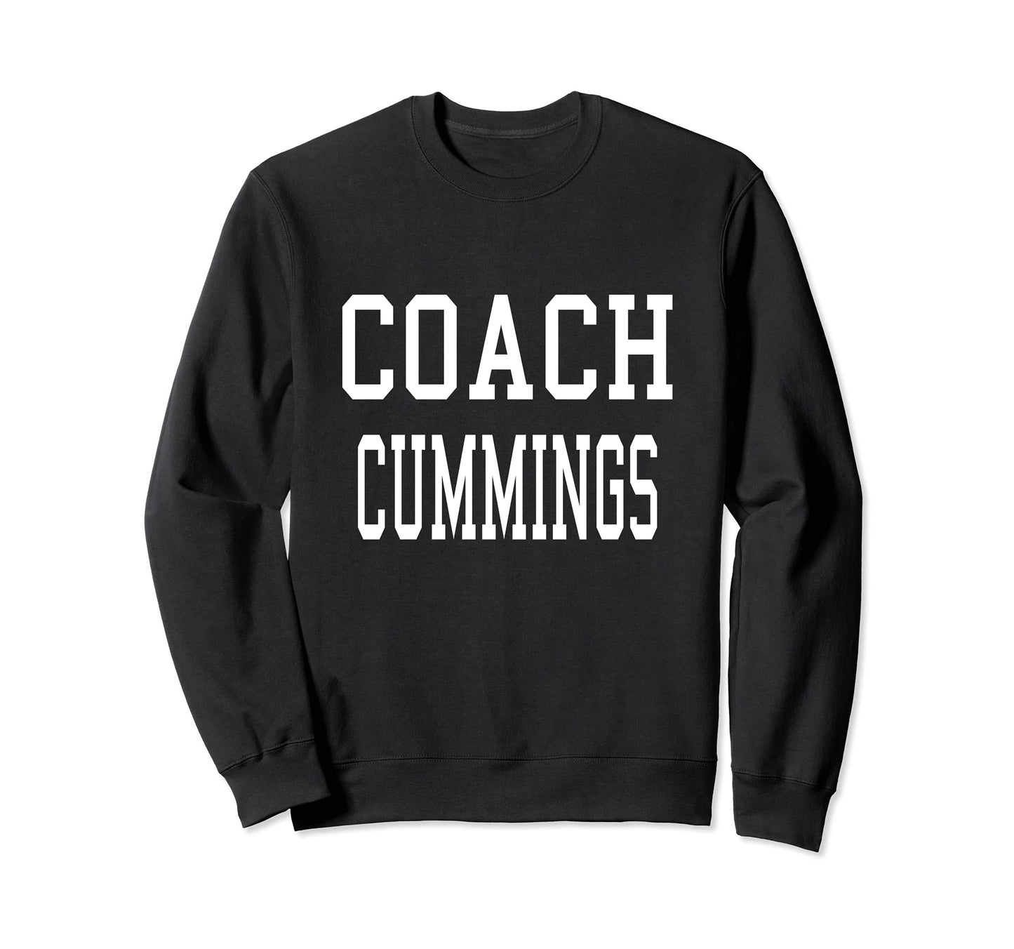 Coach Cummings Custom Football Sweatshirt - Minimalist Print for Adults - T-Shirt, Sweatshirt, Hoodie