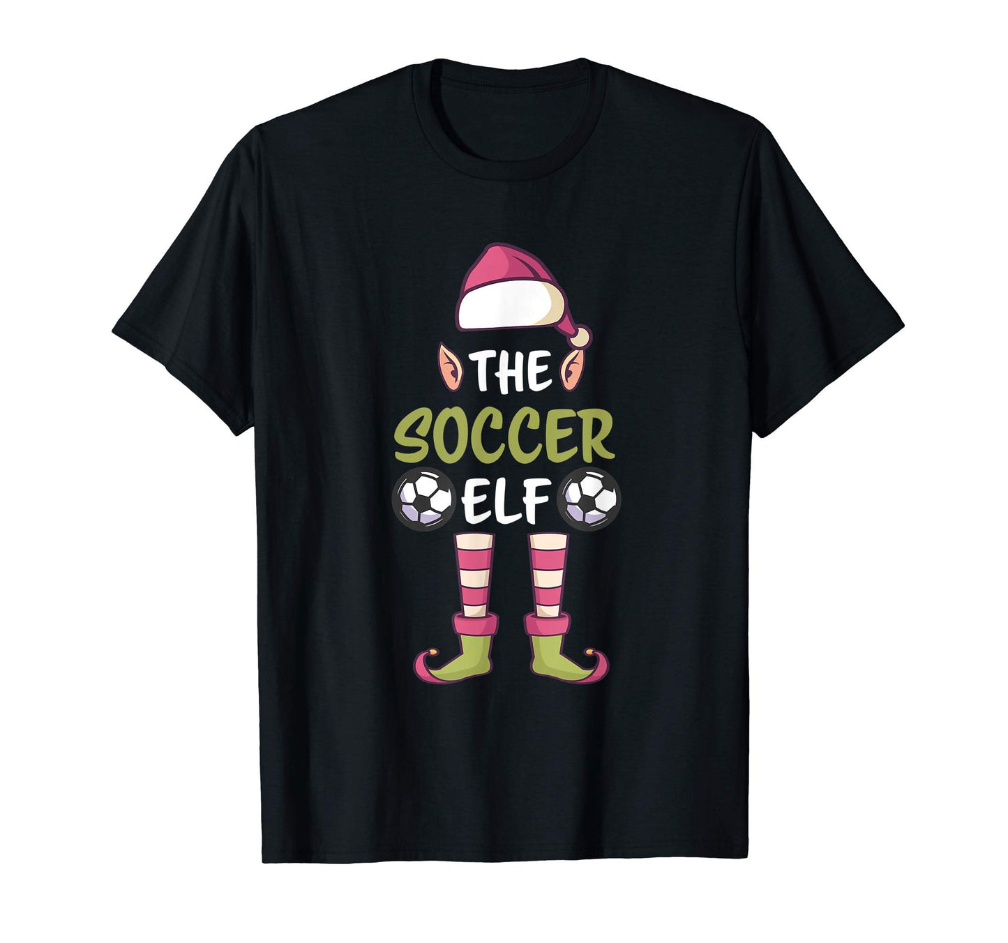 Soccer Elf Soccer Illustration T-Shirt - Novelty Apparel for Adults - T-Shirt, Sweatshirt, Hoodie