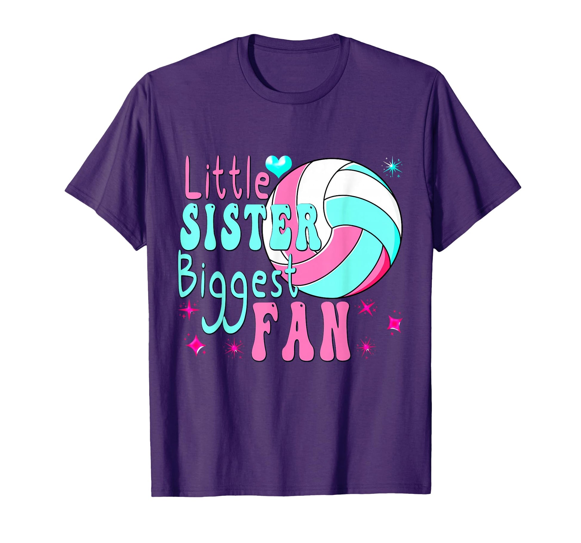 Volleyball Little Sister Biggest Fan T-Shirt - Trendy Graphic for Adults - T-Shirt, Sweatshirt, Hoodie