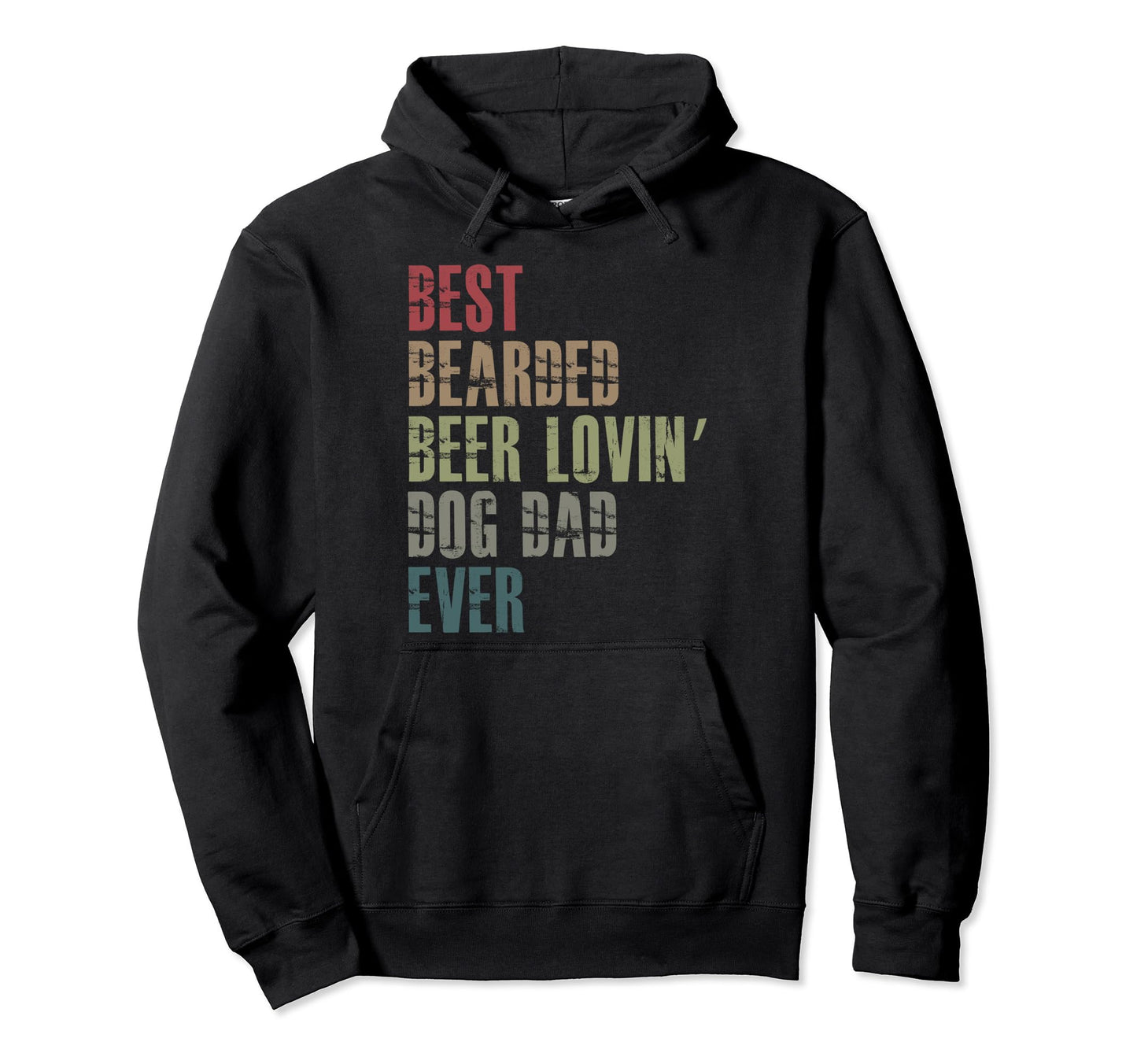 Best Bearded Beer Lovin Dog Dad Pet Hoodie - Aesthetic Graphic for Adults - T-Shirt, Sweatshirt, Hoodie