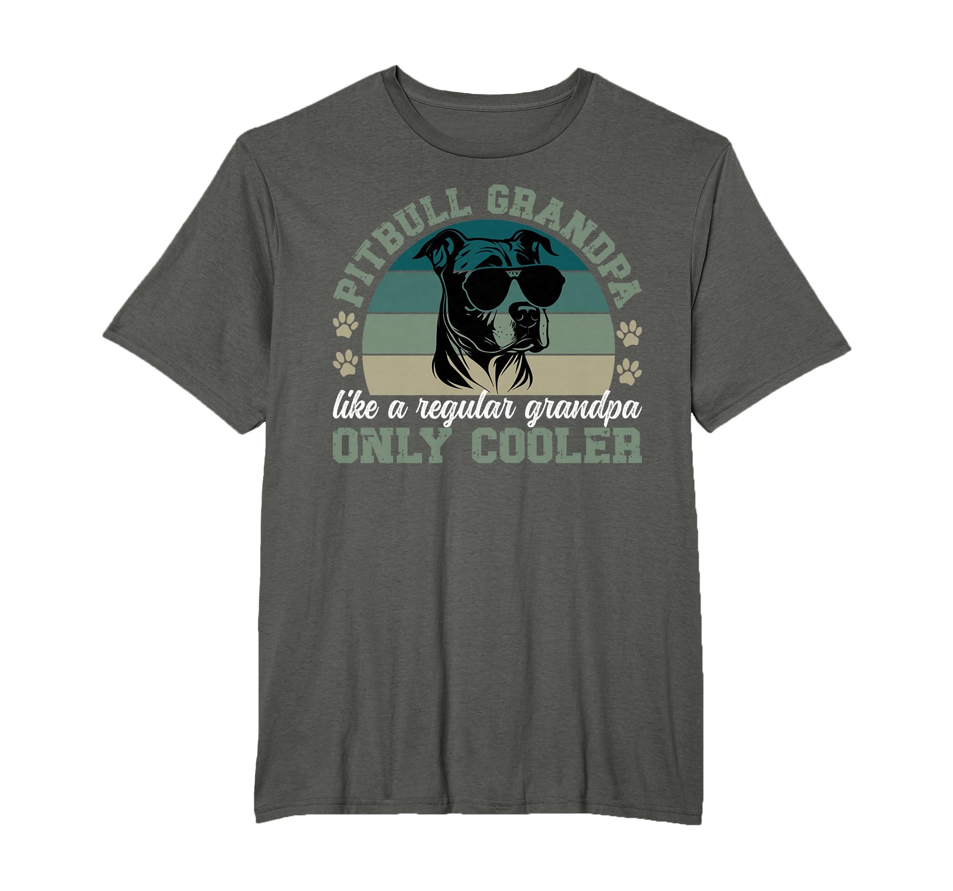 Pitbull Grandpa Pitbull Grandfather T-Shirt - Fun Novelty Design Men Women - T-Shirt, Sweatshirt, Hoodie