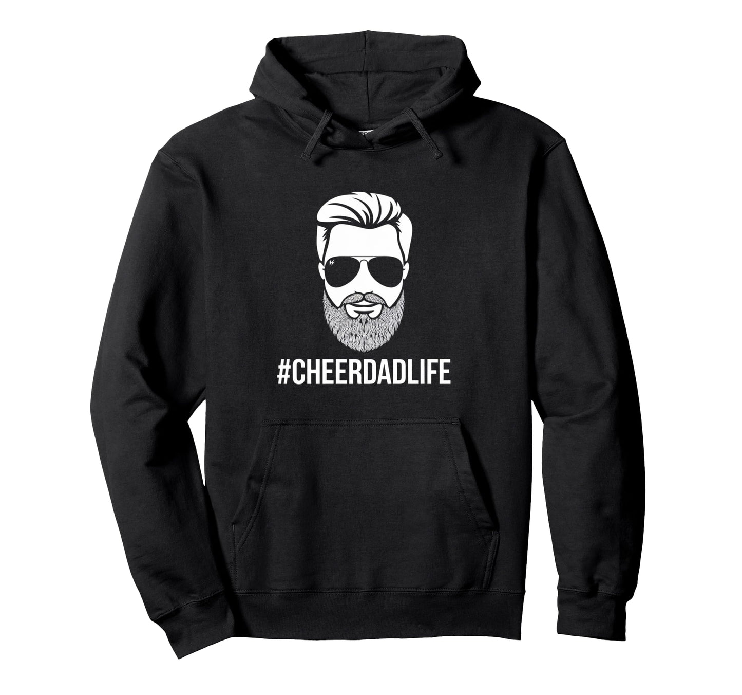 Cheer Dad Life Cheerleading Funny Bearded Hoodie - Custom Art Print Unisex - T-Shirt, Sweatshirt, Hoodie