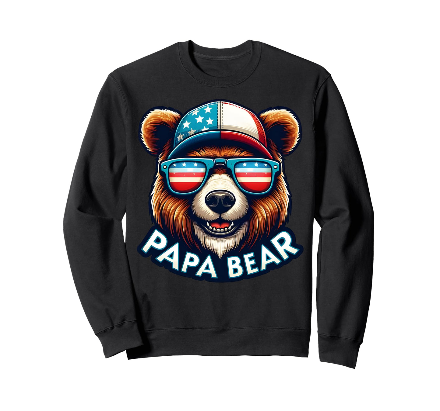 Papa Bear Gifts Funny Birthday Fun Sweatshirt - Minimalist Print Men Women - T-Shirt, Sweatshirt, Hoodie