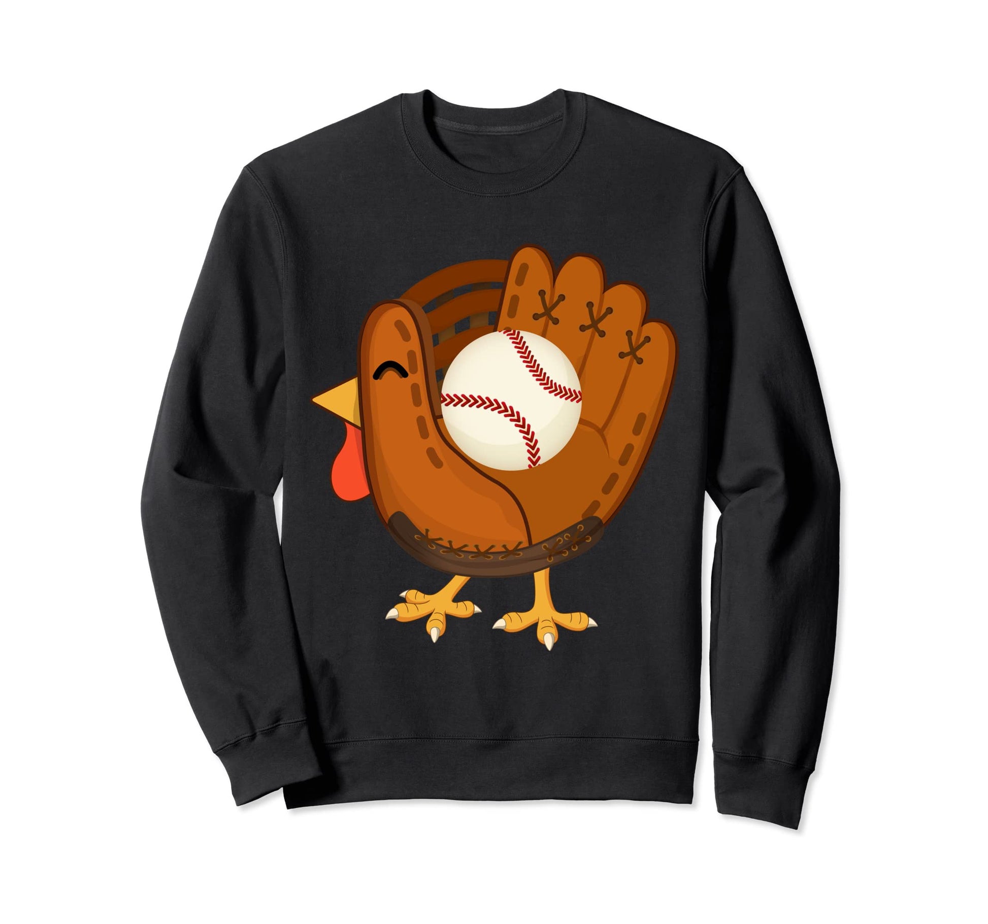 Turkey Baseball Glove Sweatshirt - Aesthetic Graphic for Adults - T-Shirt, Sweatshirt, Hoodie