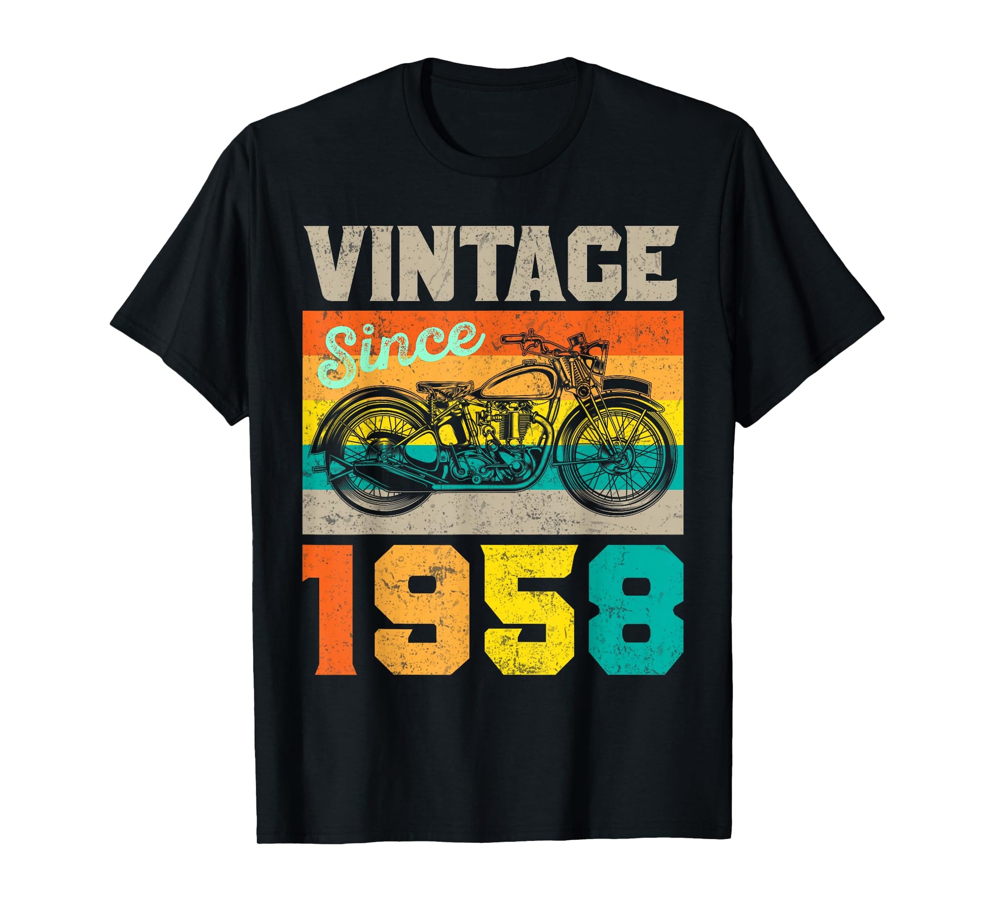 Since 1958 Motorcycle Biker Grandpa Dad T-Shirt - Graphic Print Men Women - T-Shirt, Sweatshirt, Hoodie