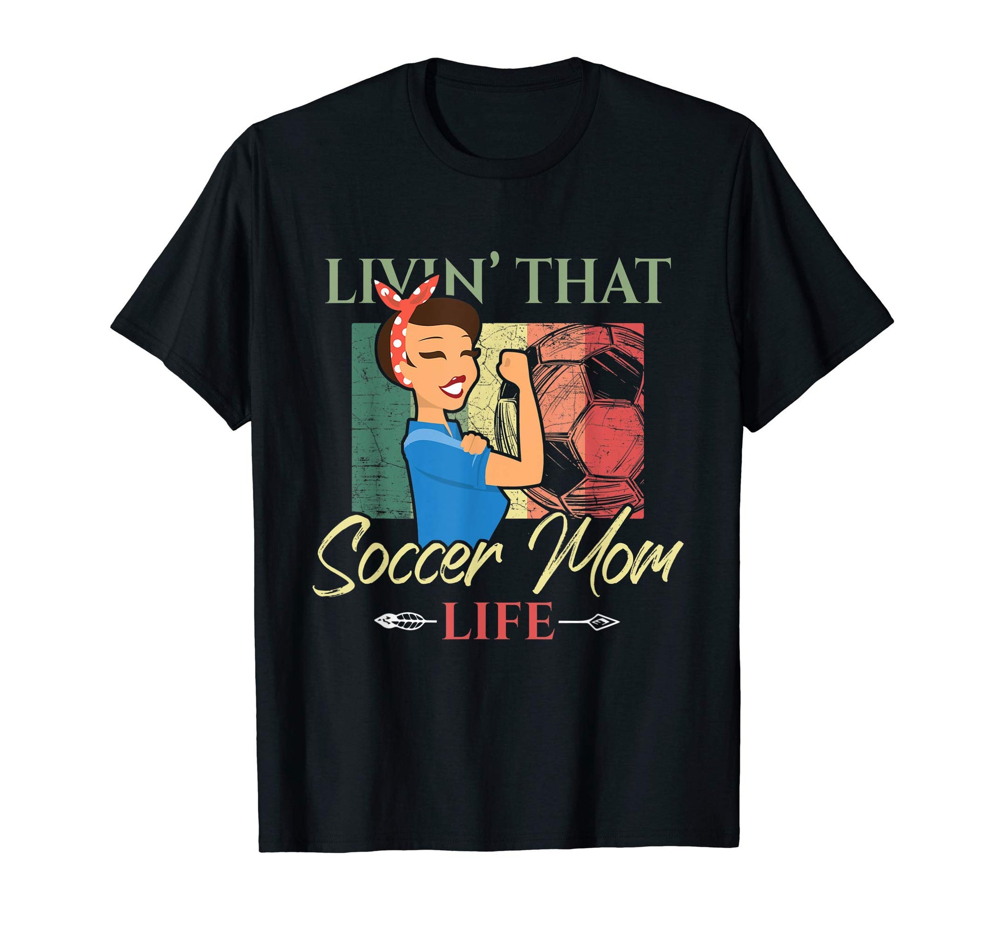 Livin That Soccer Mom Life Living T-Shirt - Novelty Apparel for Adults - T-Shirt, Sweatshirt, Hoodie