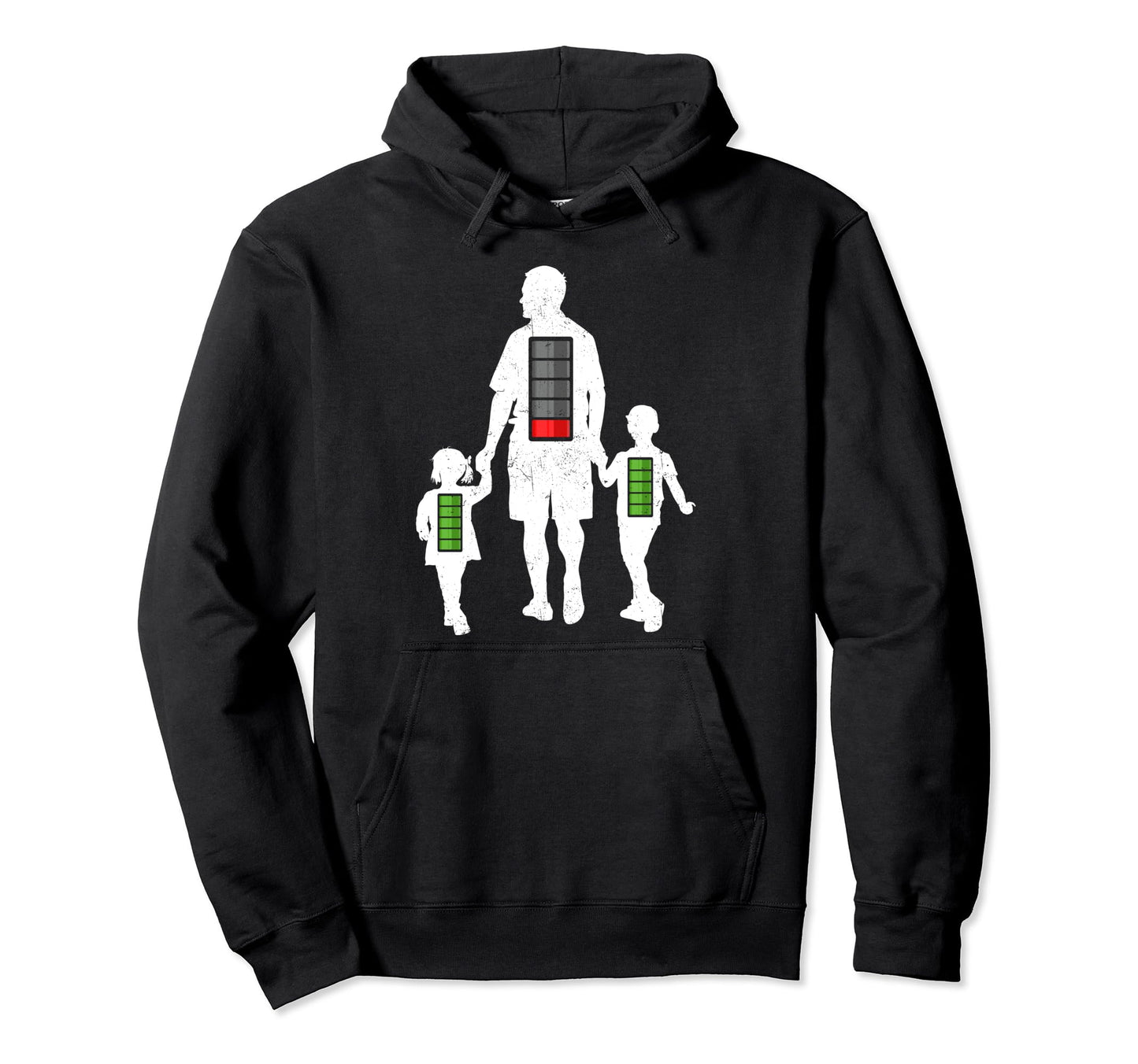 Twin Dad Low Battery Daughter Son Full Hoodie - Streetwear Style Unisex - T-Shirt, Sweatshirt, Hoodie