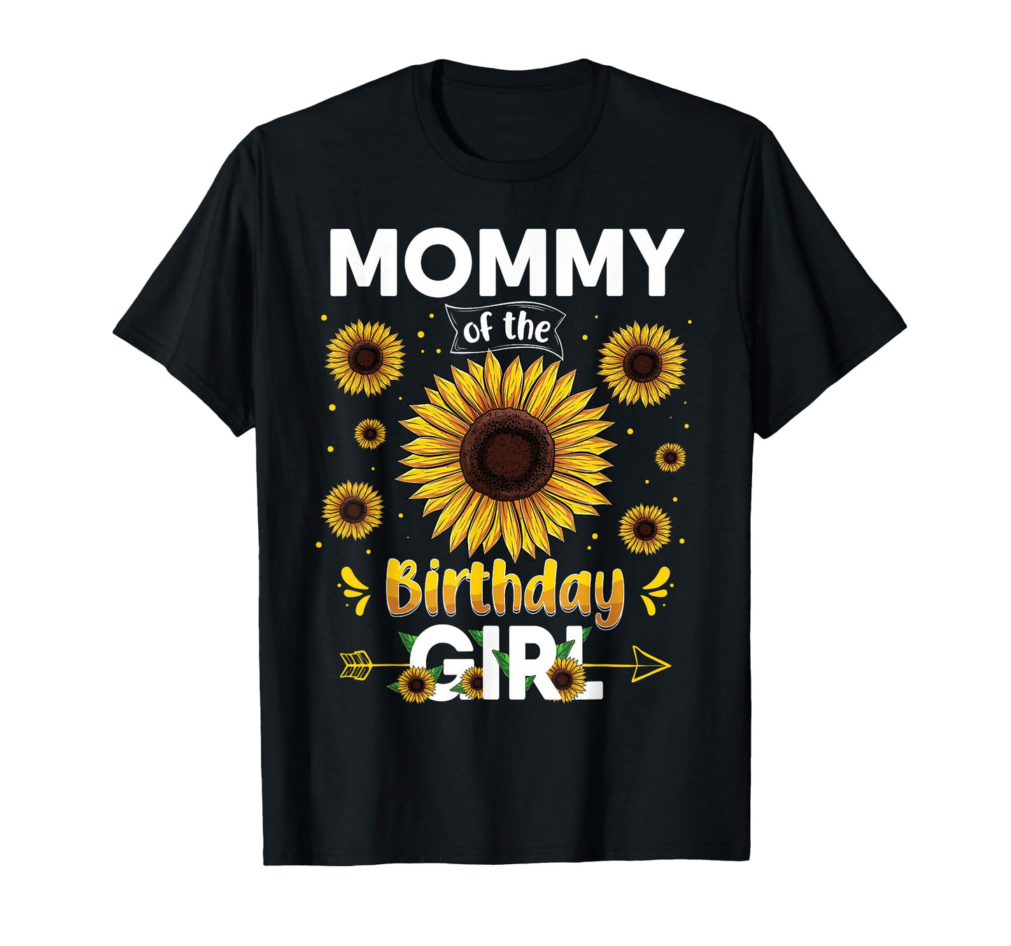Mommy Birthday Sunflower Party Family T-Shirt - Minimalist Print Men Women - T-Shirt, Sweatshirt, Hoodie