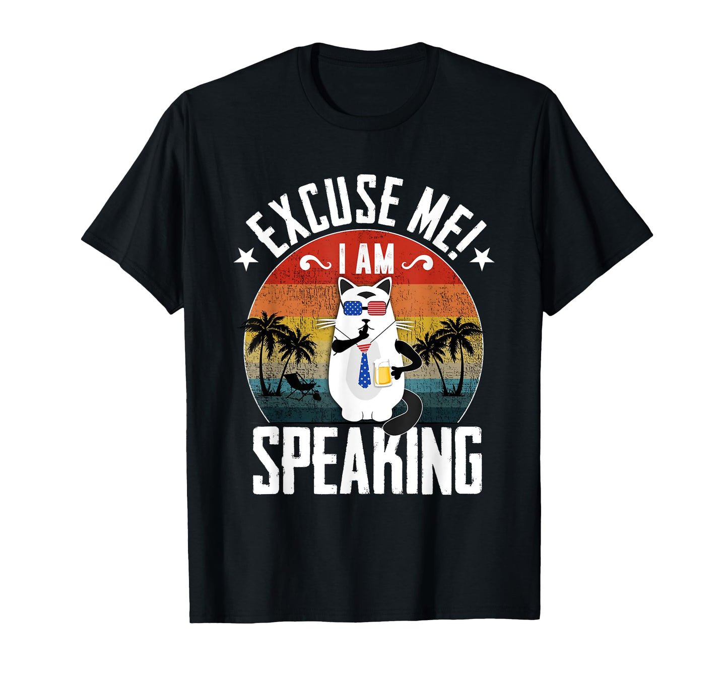 Excuse Me Im Speaking Funny Cat Kamala T-Shirt - Custom Art Print Unisex - T-Shirt, Sweatshirt, Hoodie