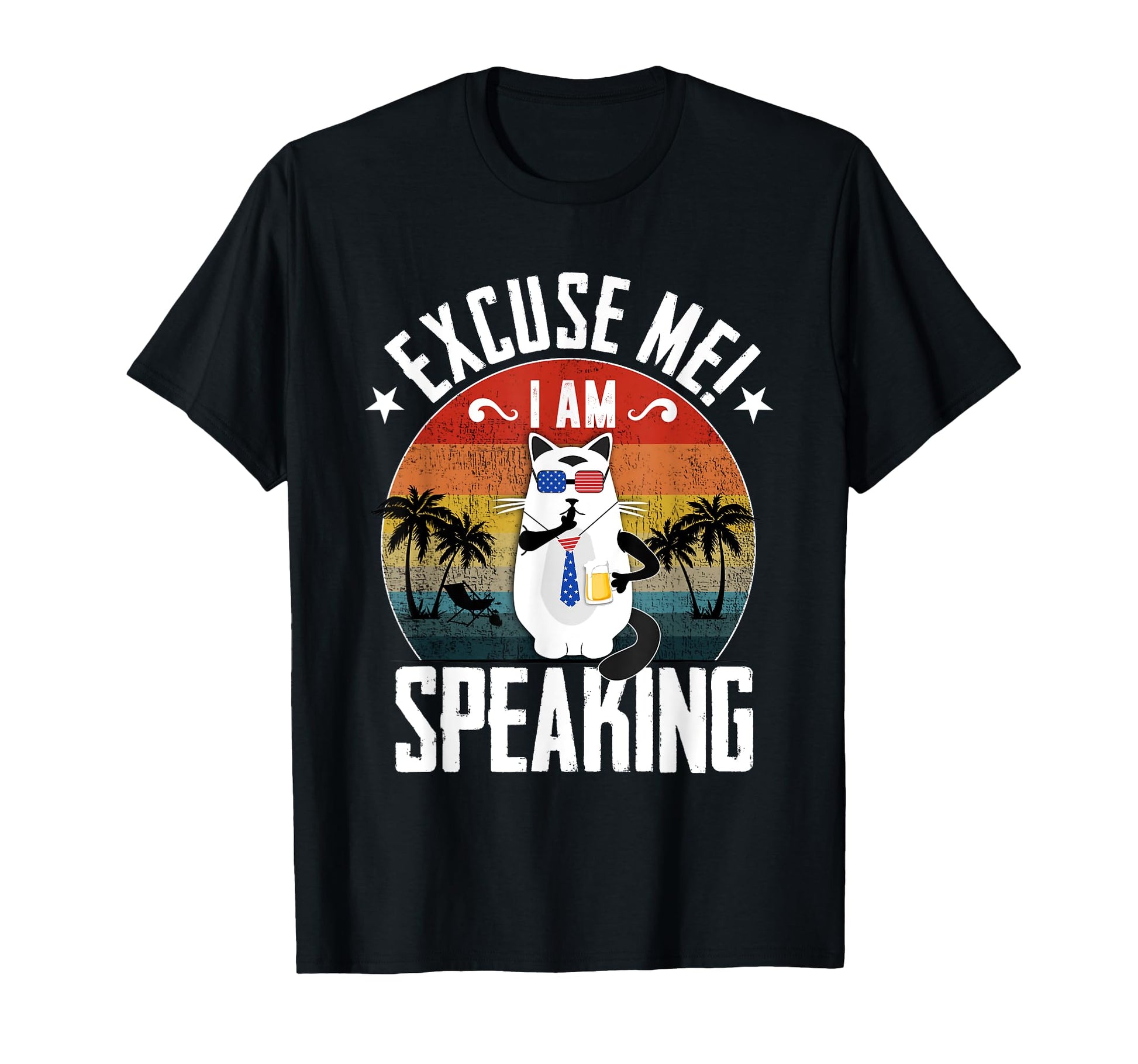Excuse Me Im Speaking Funny Cat Kamala T-Shirt - Custom Art Print Unisex - T-Shirt, Sweatshirt, Hoodie