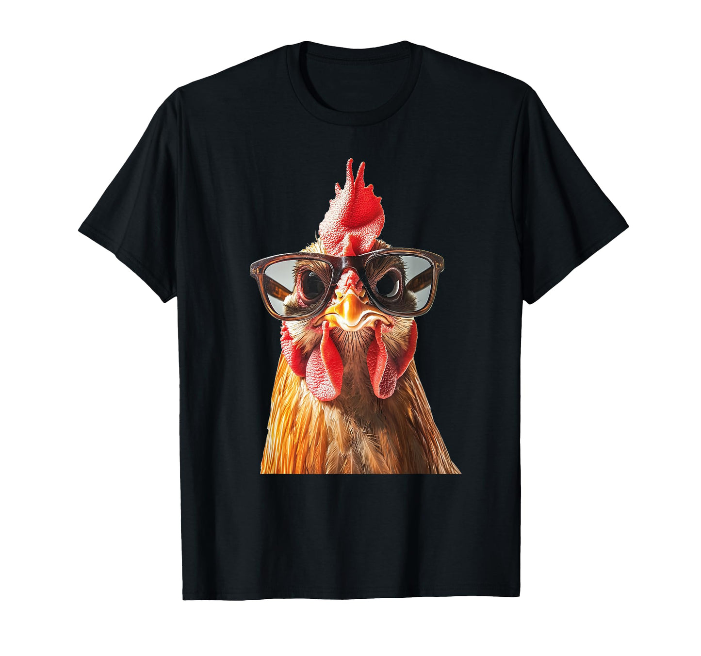 Chicken Wearing Sunglasses Funny T-Shirt - Unique Graphic Men Women - T-Shirt, Sweatshirt, Hoodie