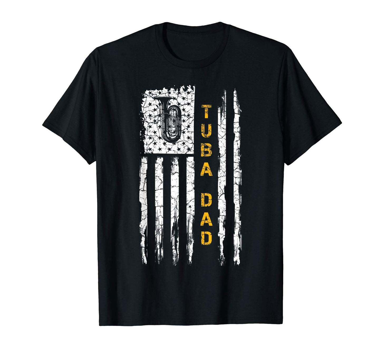 Usa American Flag Tuba Dad Musician T-Shirt - Minimalist Print Unisex - T-Shirt, Sweatshirt, Hoodie
