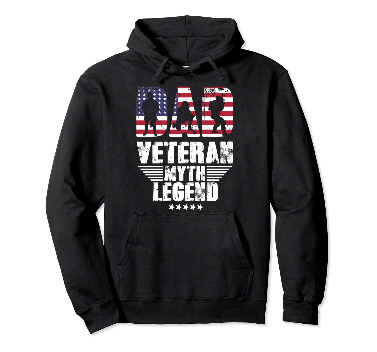 Dad Veteran Myth Legend Hoodie - Unique Graphic for Adults - T-Shirt, Sweatshirt, Hoodie