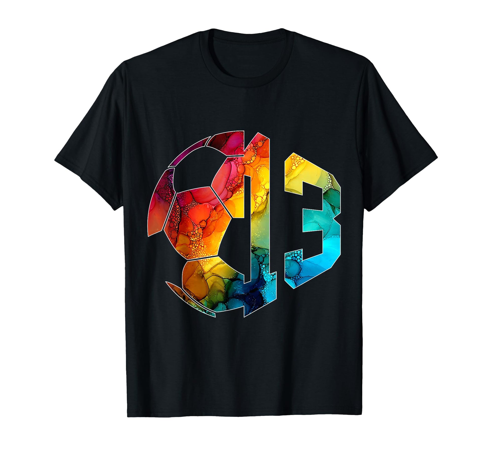 Number 13 Years Soccer 13Th Birthday T-Shirt - Unique Graphic Men Women - T-Shirt, Sweatshirt, Hoodie