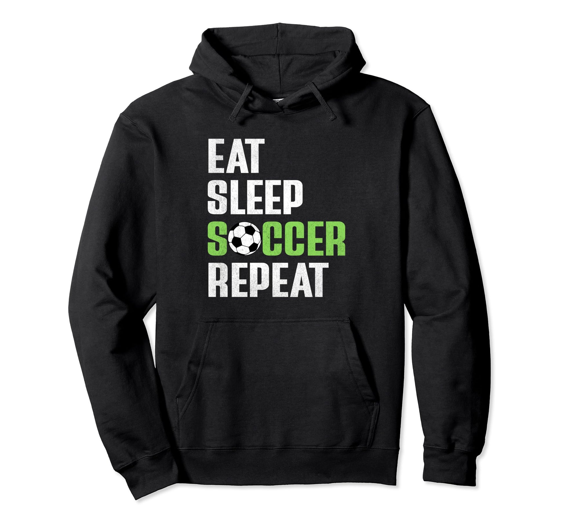 Eat Sleep Soccer Repeat Funny Soccer Mom Hoodie - Graphic Print for Adults - T-Shirt, Sweatshirt, Hoodie