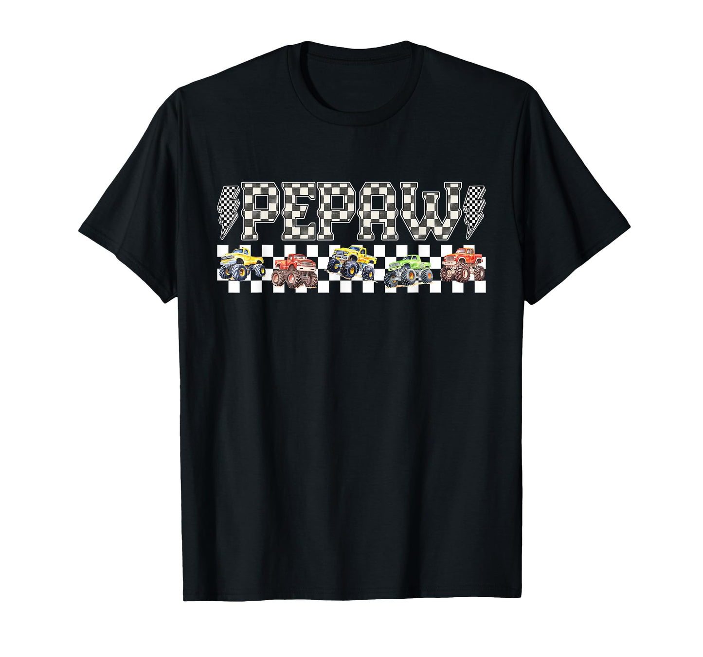 Pepaw Monster Truck Family Crew Birthday T-Shirt - Graphic Print Unisex - T-Shirt, Sweatshirt, Hoodie