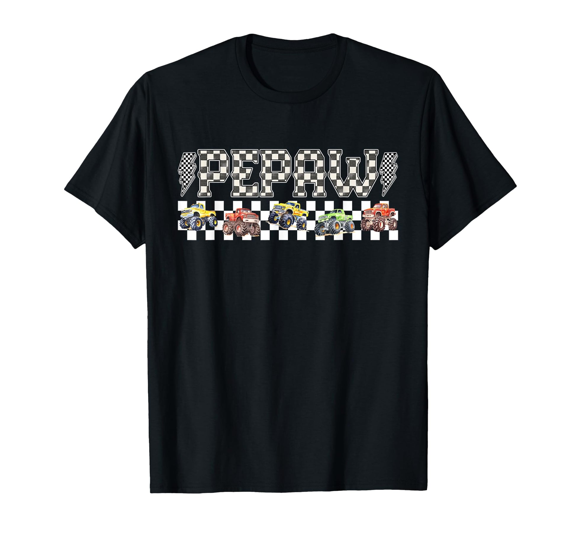 Pepaw Monster Truck Family Crew Birthday T-Shirt - Graphic Print Unisex - T-Shirt, Sweatshirt, Hoodie