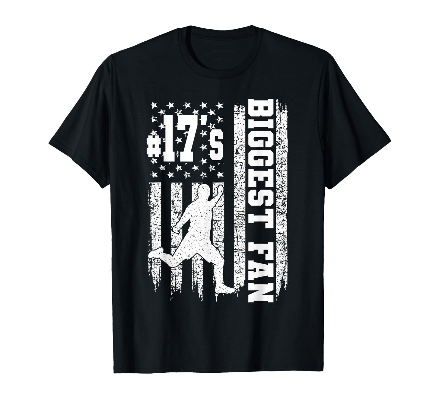 Soccer Biggest Fan Number 17 Proud T-Shirt - Minimalist Print for Adults - T-Shirt, Sweatshirt, Hoodie