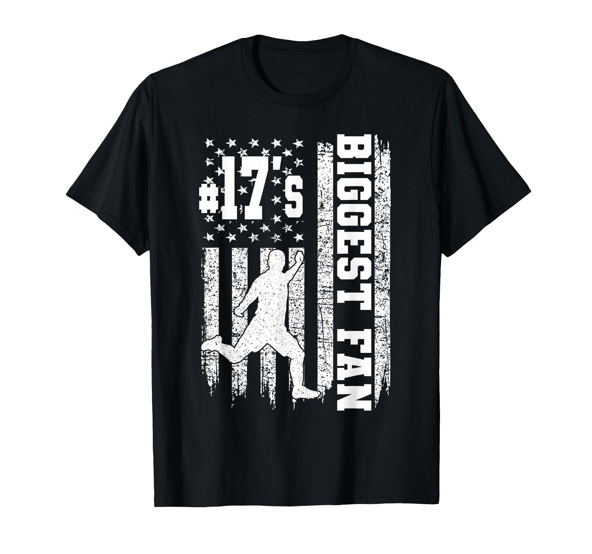 Soccer Biggest Fan Number 17 Proud T-Shirt - Minimalist Print for Adults - T-Shirt, Sweatshirt, Hoodie