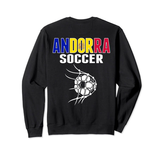 Andorra Soccer Ball Net Andorran Sweatshirt - Aesthetic Graphic for Adults - T-Shirt, Sweatshirt, Hoodie