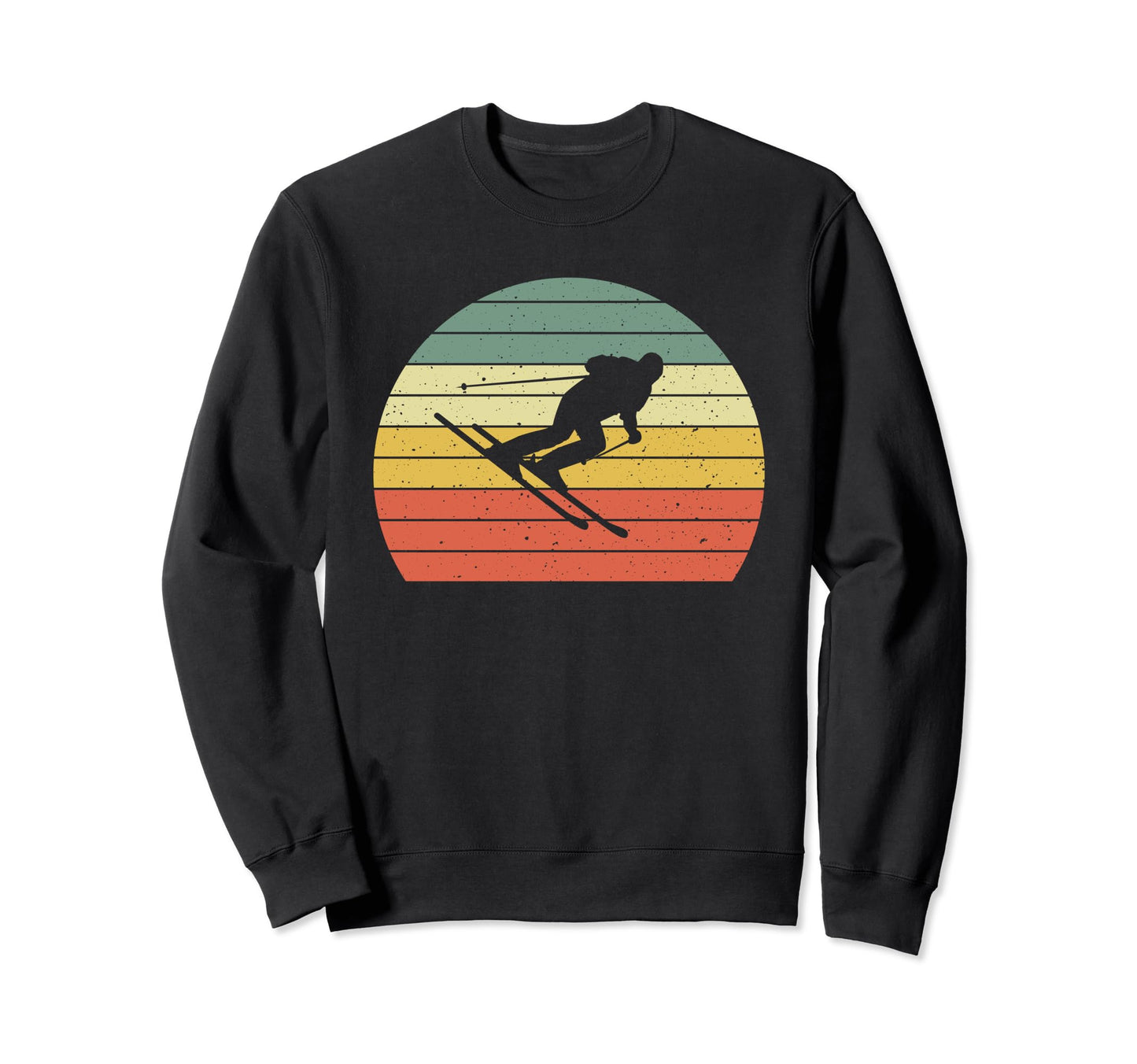 Ski Sunset Skier Skiing Dad Ski Sweatshirt - Aesthetic Graphic for Adults - T-Shirt, Sweatshirt, Hoodie