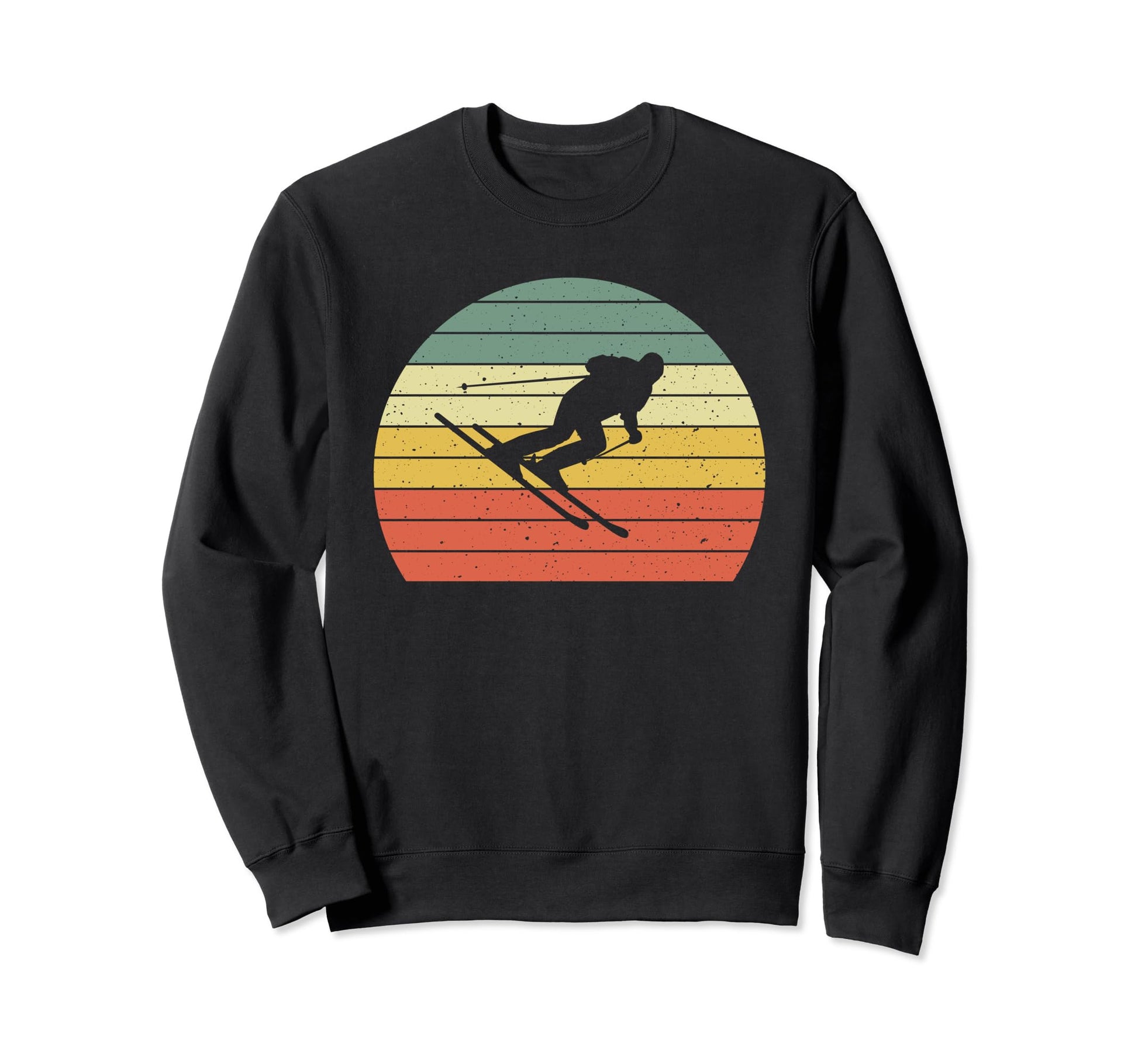 Ski Sunset Skier Skiing Dad Ski Sweatshirt - Aesthetic Graphic for Adults - T-Shirt, Sweatshirt, Hoodie